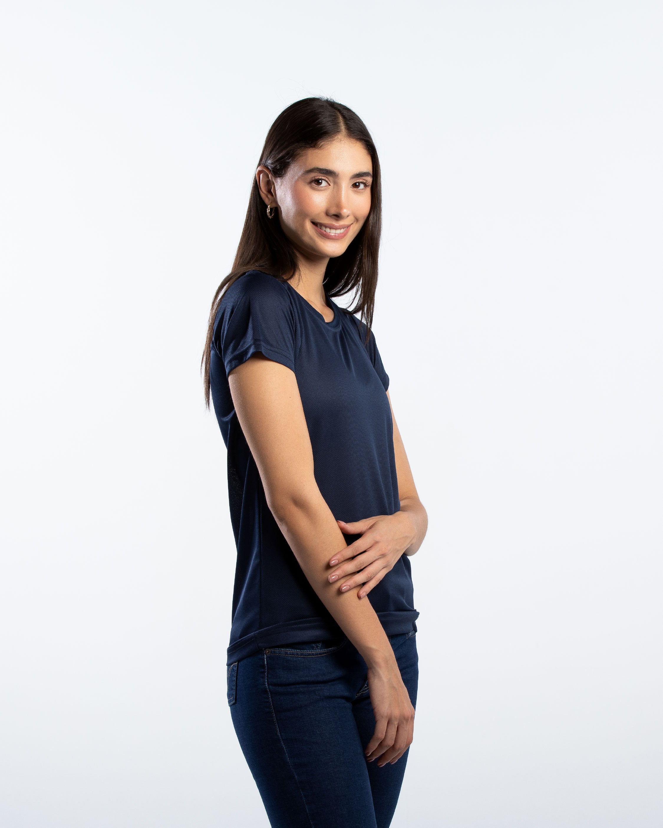 Playera Cuello Redondo Mujer Manga Corta Crew