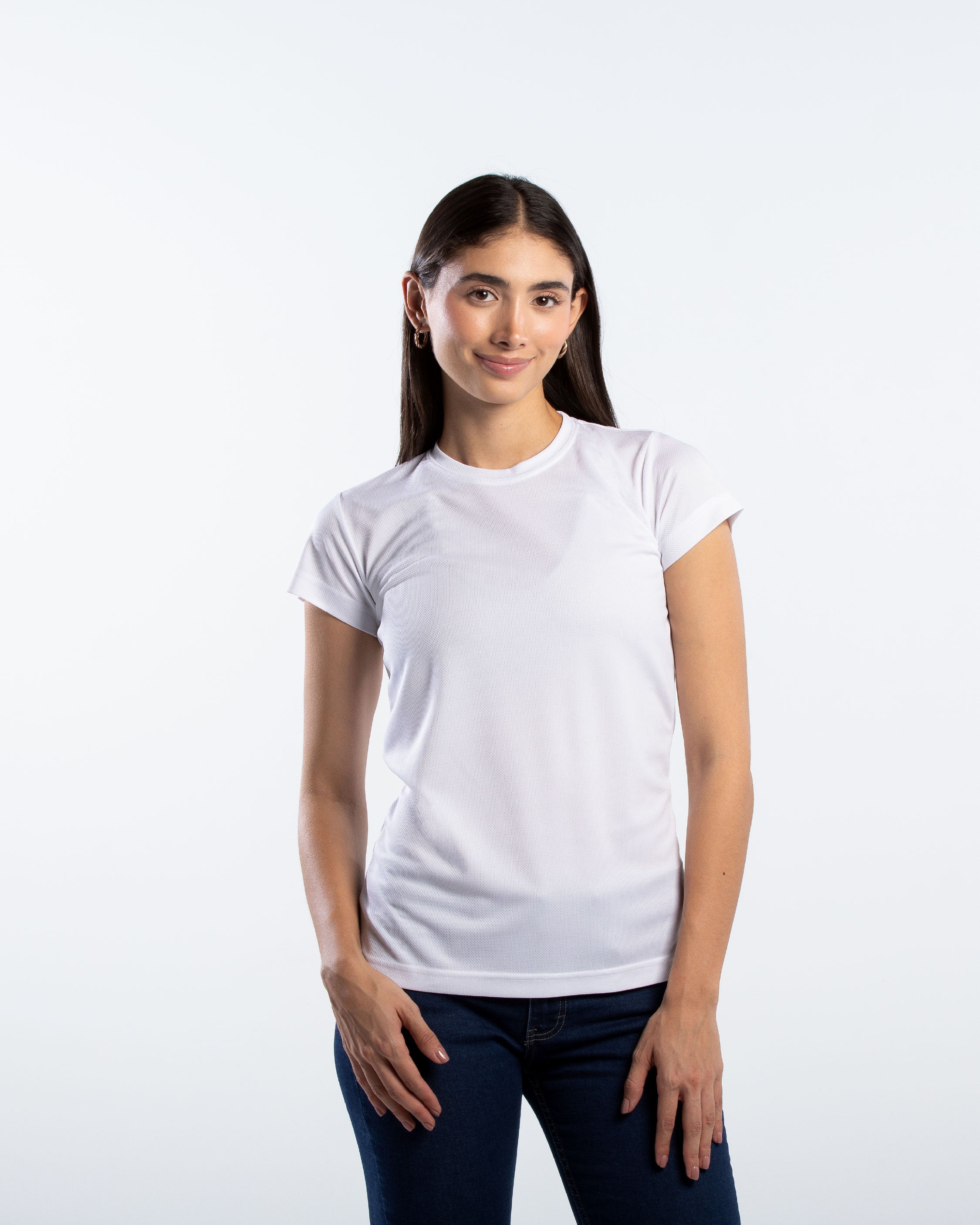 Playera Cuello Redondo Mujer Manga Corta Crew