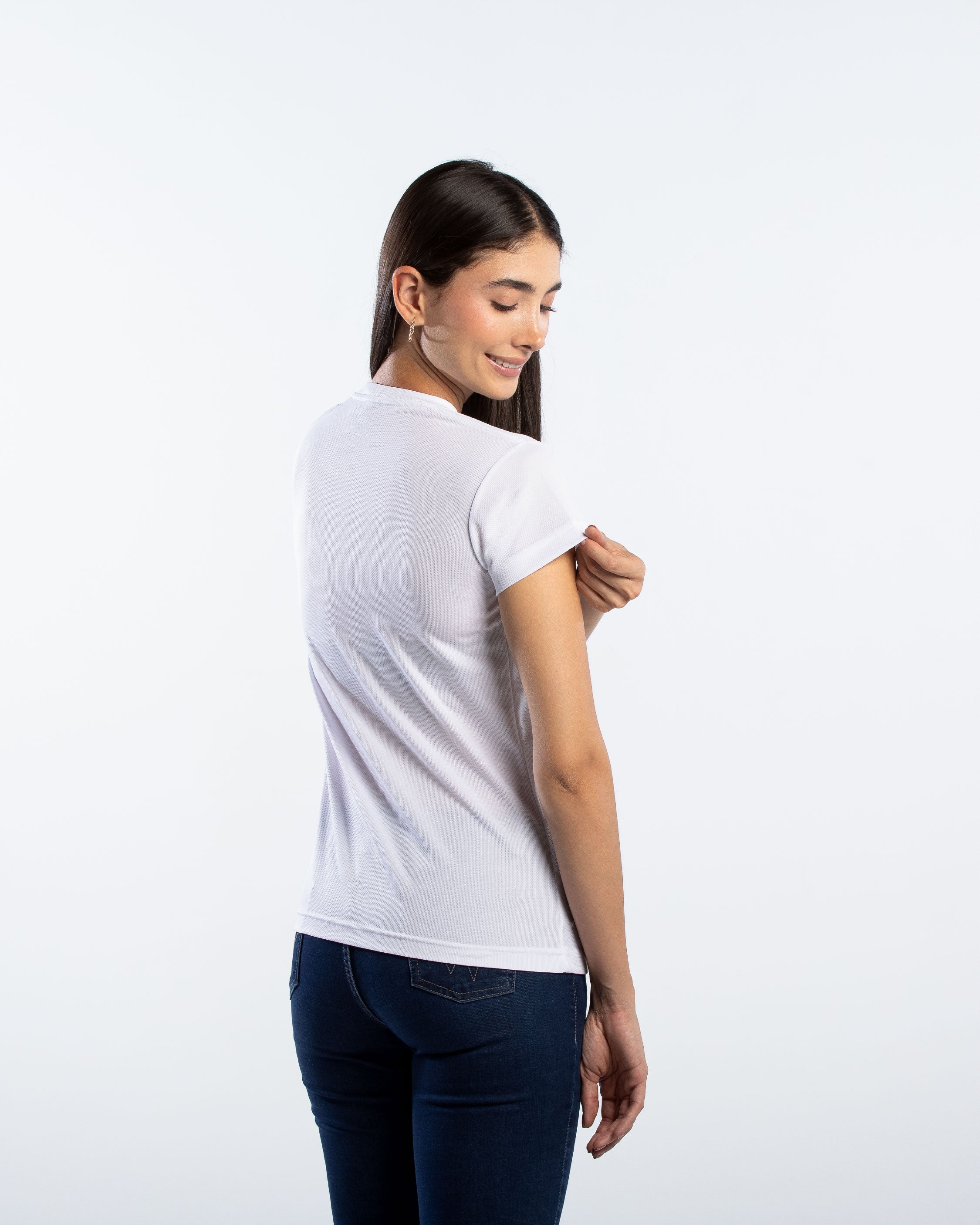 Playera Cuello Redondo Mujer Manga Corta Crew