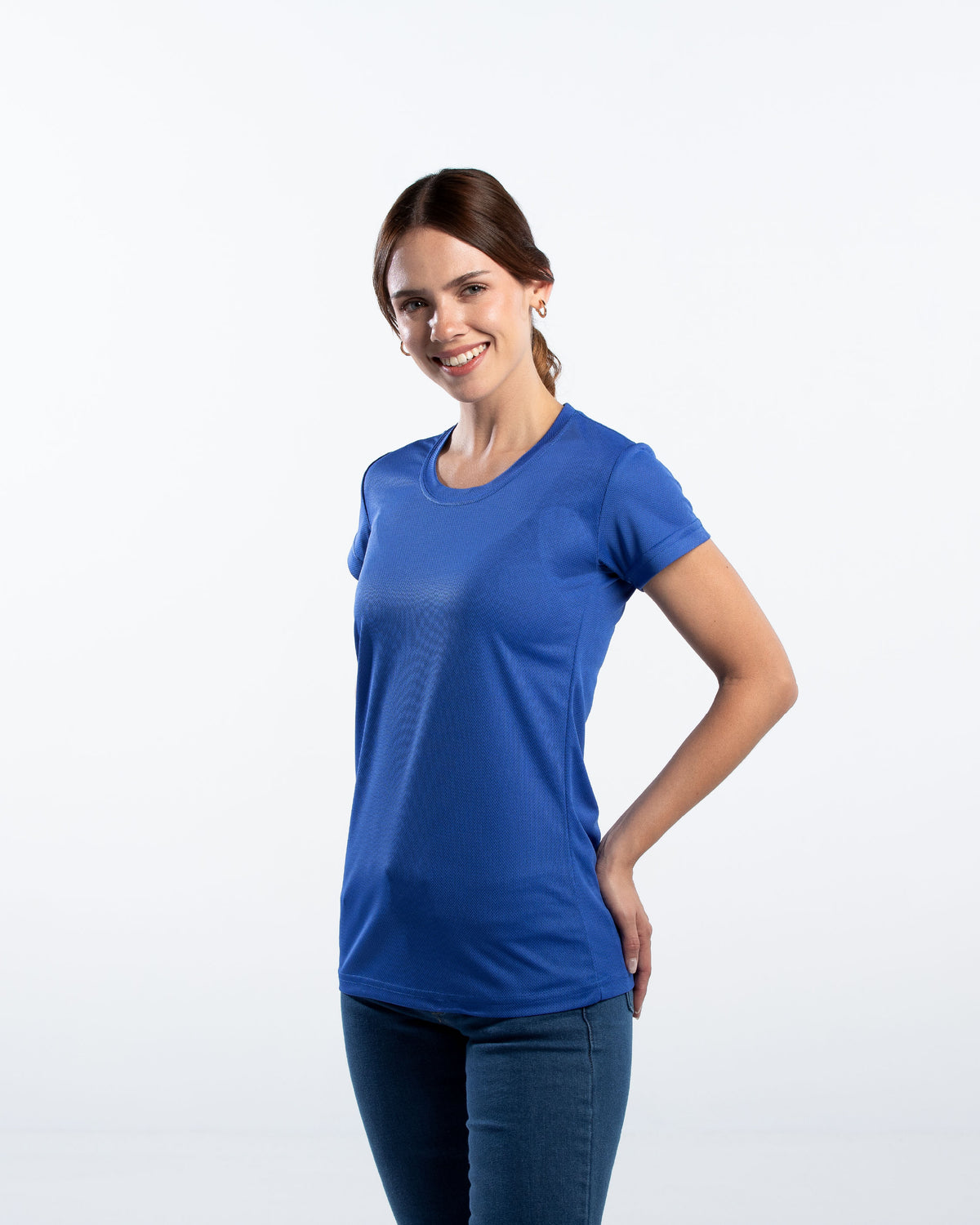 Playera Cuello Redondo Mujer Manga Corta Crew