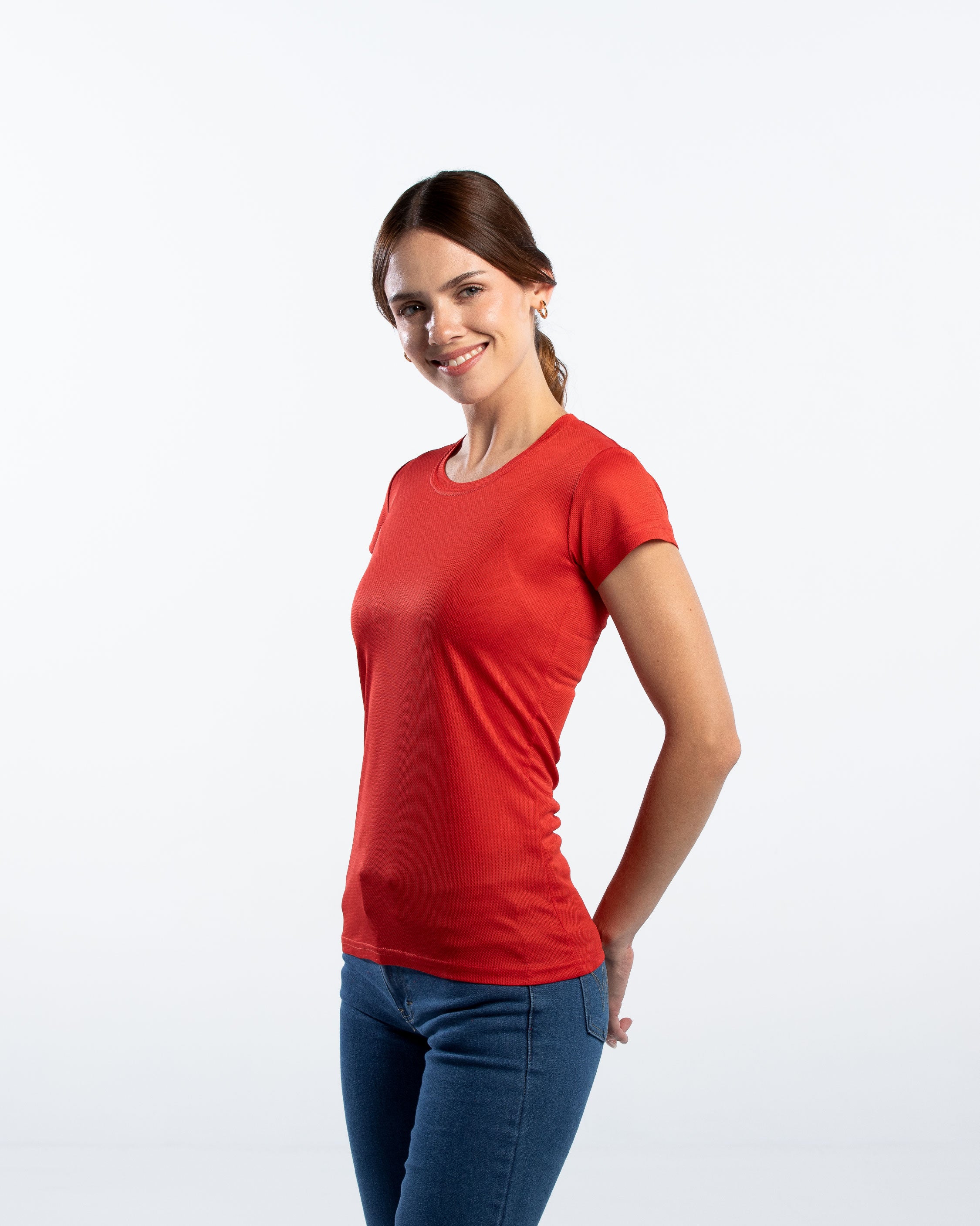 Playera Cuello Redondo Mujer Manga Corta Crew