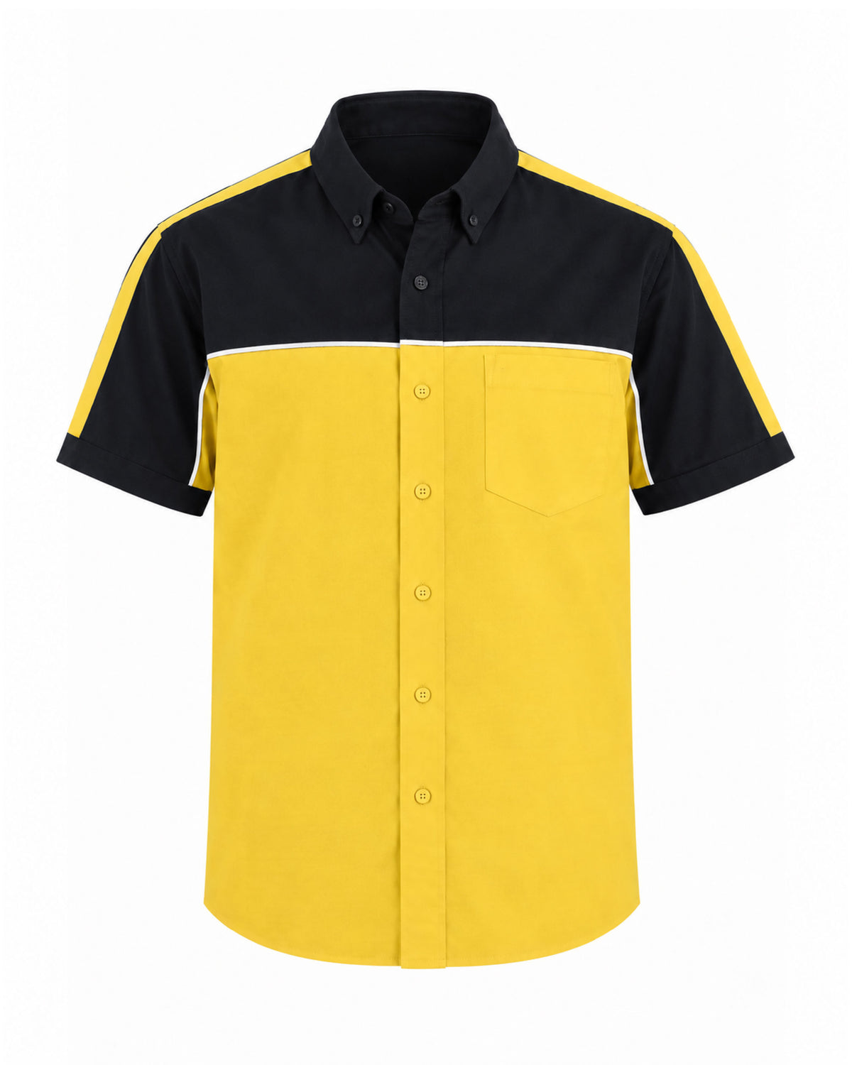 Camisa Hombre Manga Corta Scuderia Amarillo