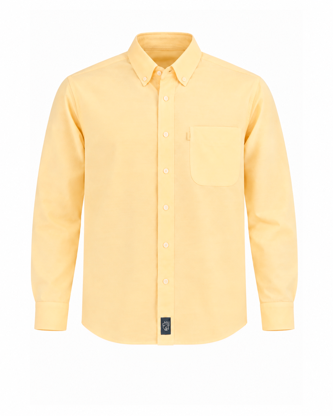 CAMISA OXFORD AMARILLO PAJA MANGA LARGA