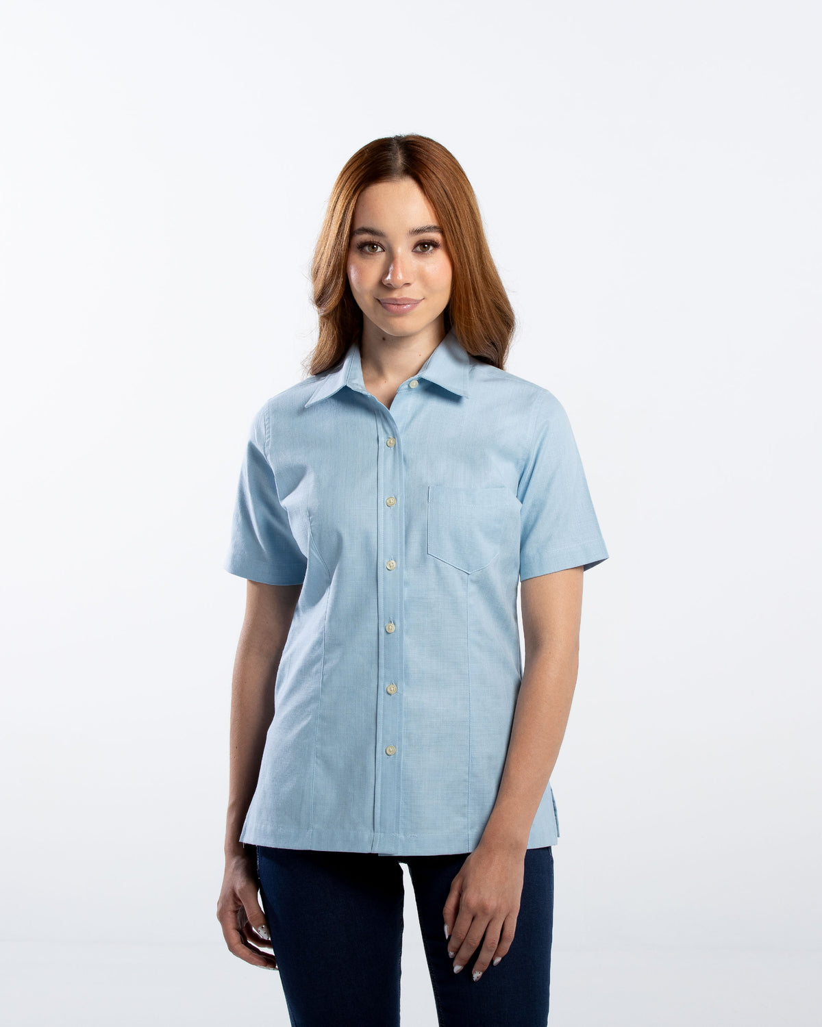 Blusa Mujer Manga Corta Lino