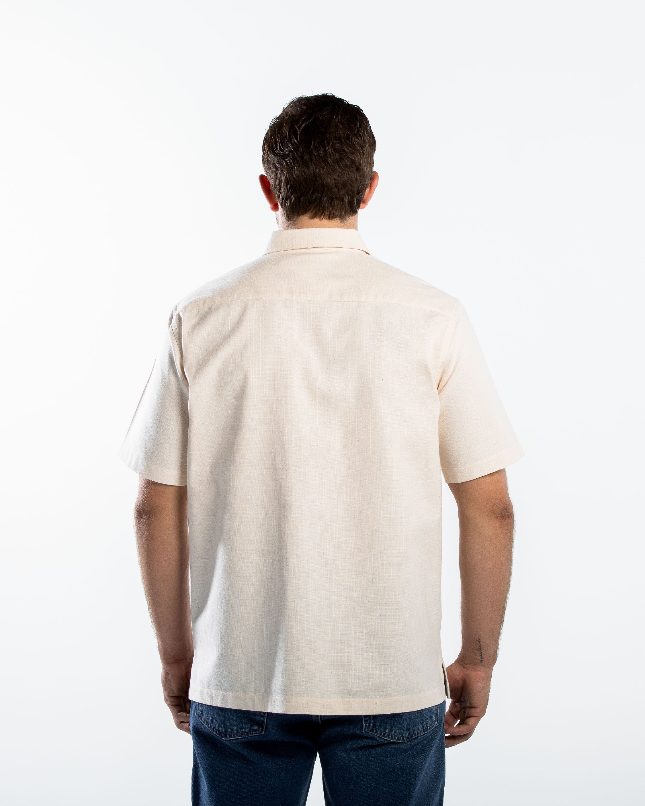 Camisa Hombre Manga Corta Lino
