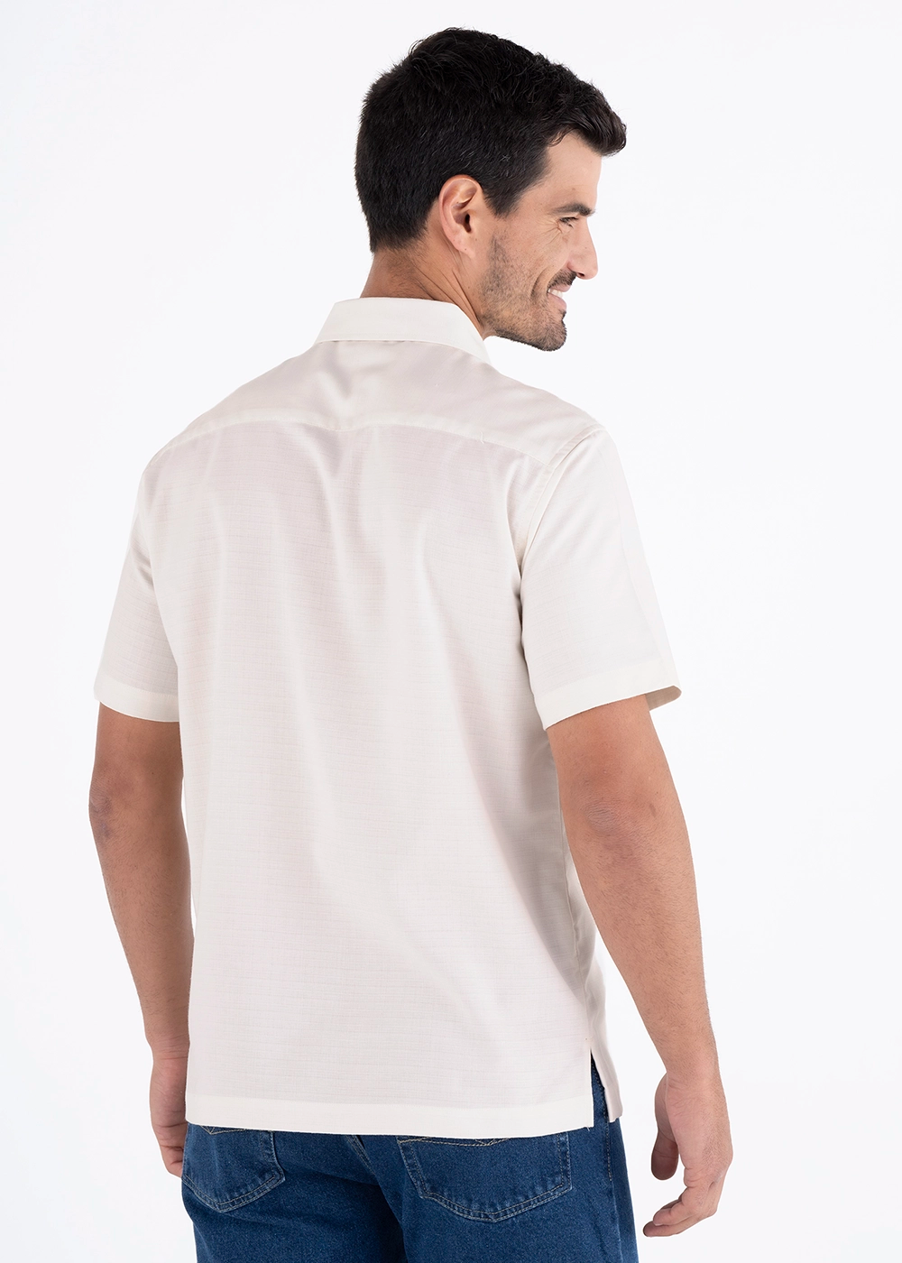 Camisa Hombre Manga Corta Lino