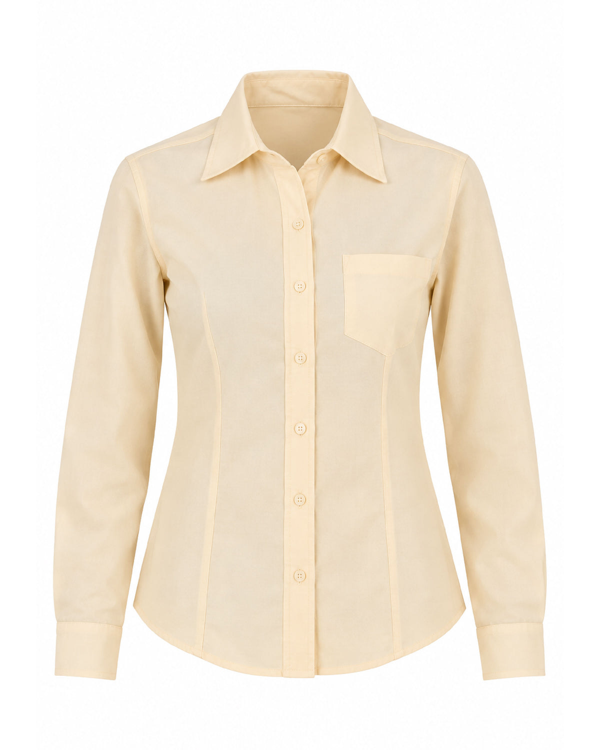 BLUSA OXFORD AMARILLO PAJA MANGA LARGA
