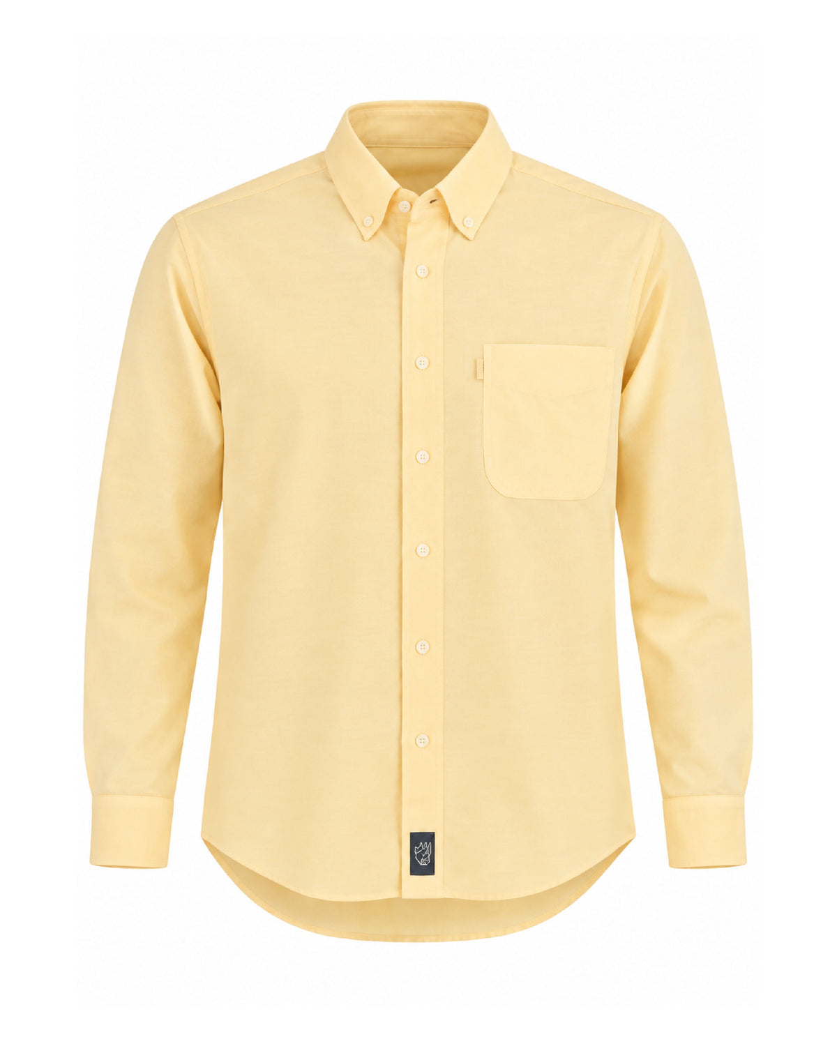 CAMISA OXFORD AMARILLO PAJA MANGA LARGA
