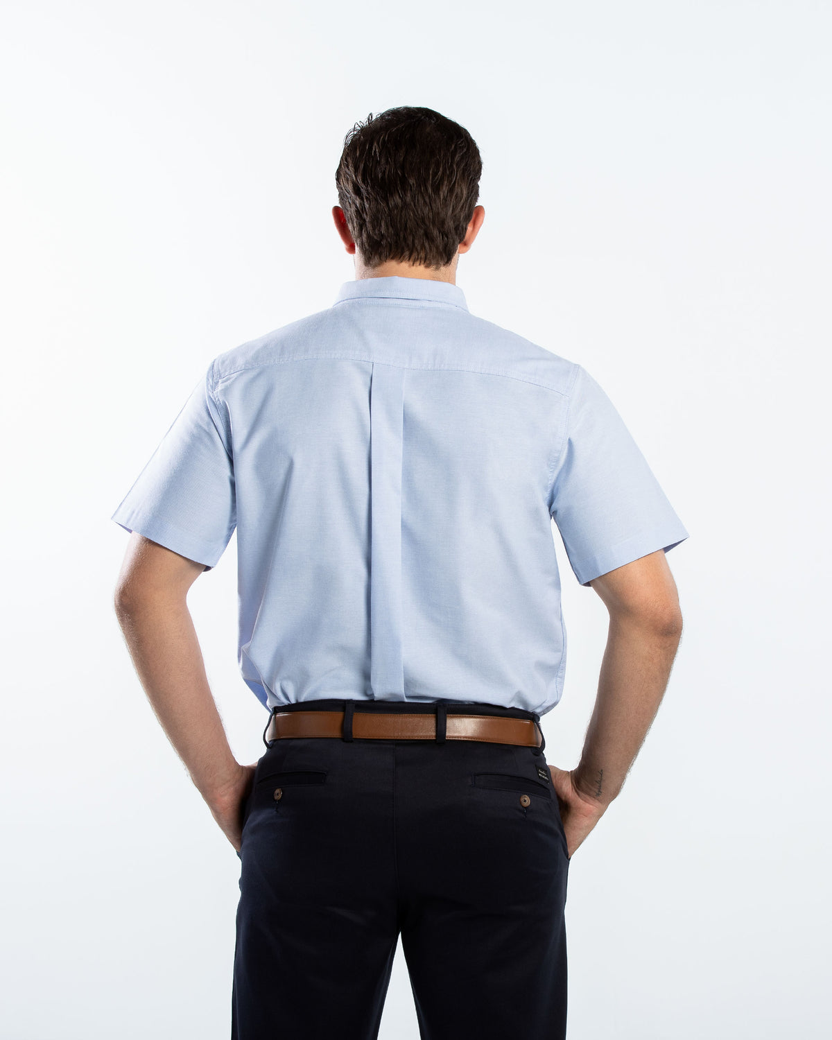 Camisa Hombre Manga Corta Oxford