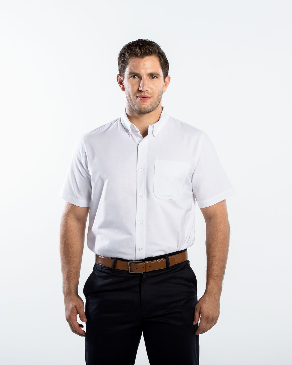 Camisa Hombre Manga Corta Oxford