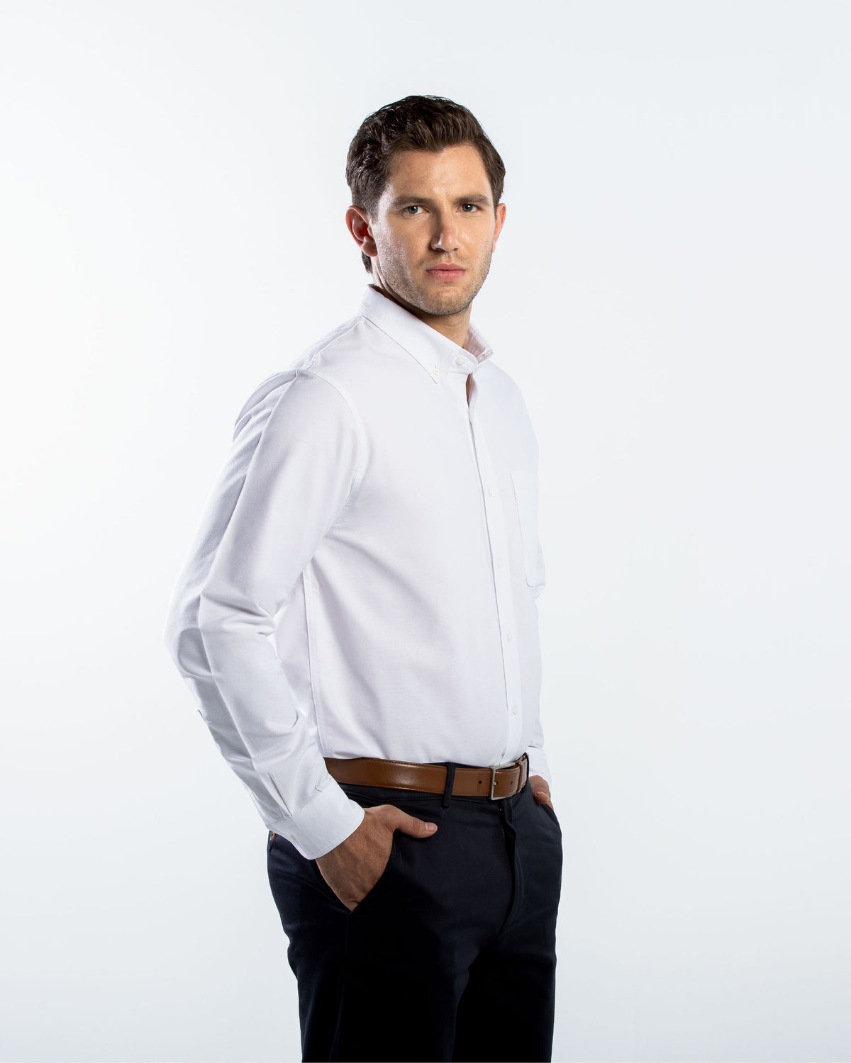 Camisa Hombre Manga Larga Oxford