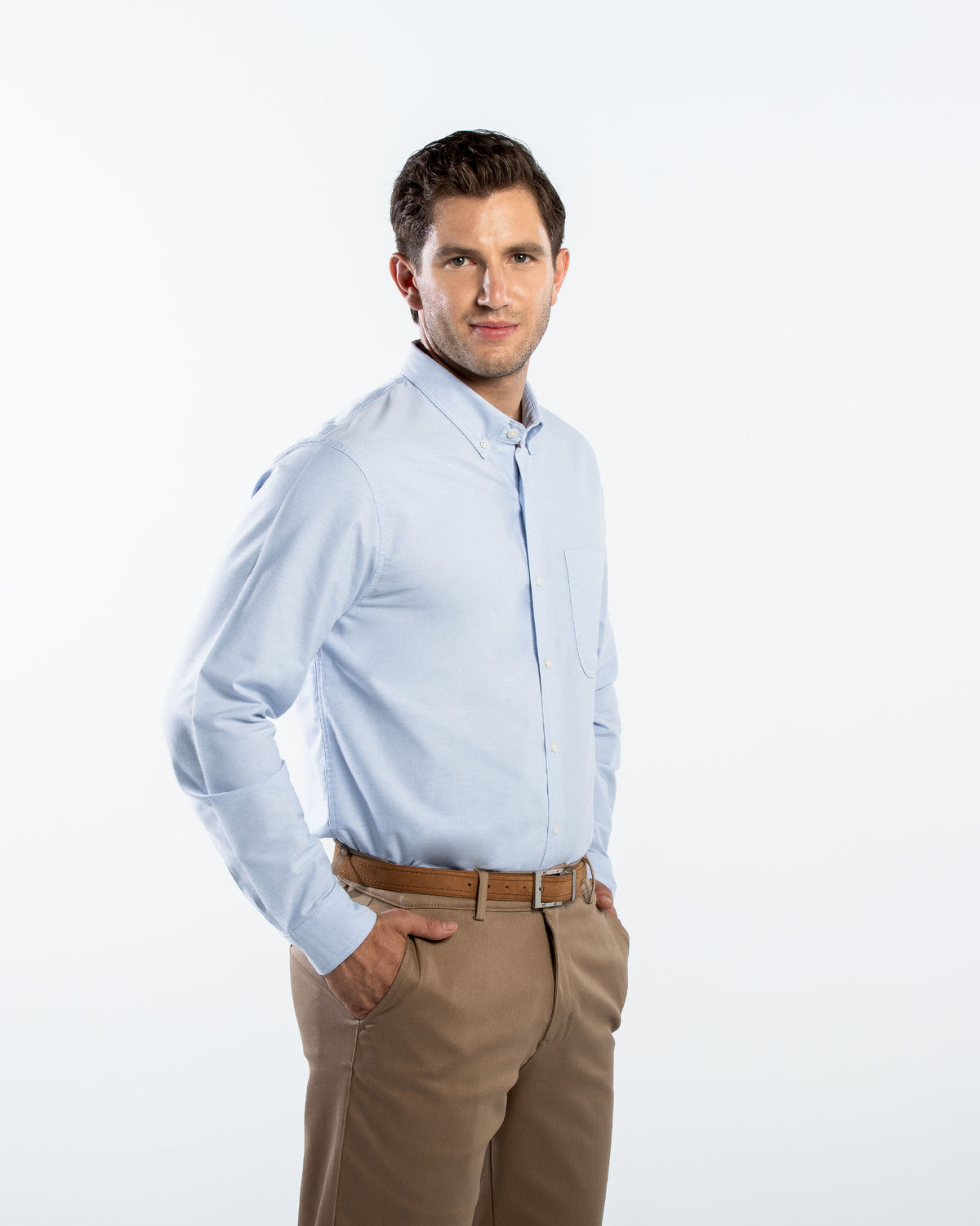 Camisa Hombre Manga Larga Oxford