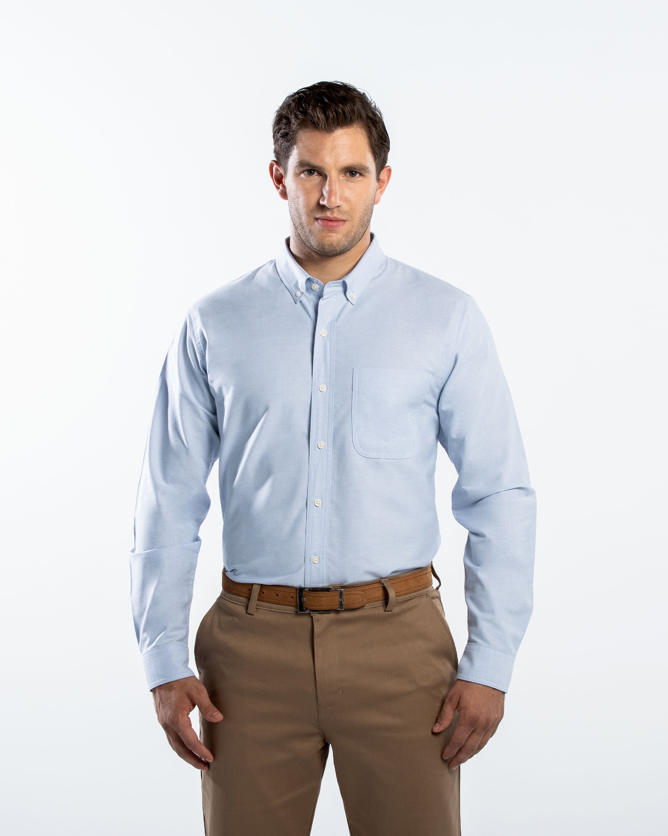 Camisa Hombre Manga Larga Oxford