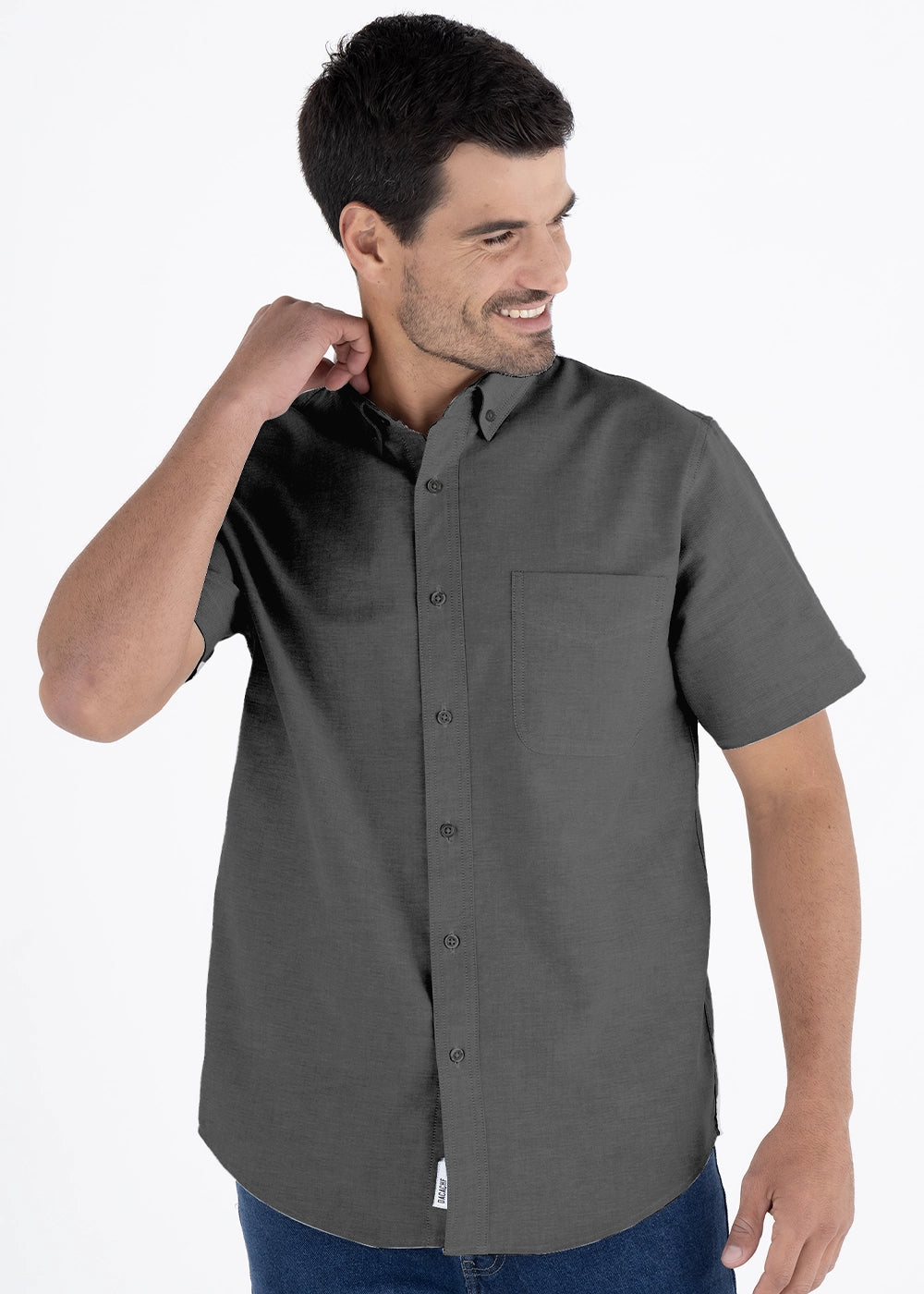 Camisa Hombre Manga Corta Oxford
