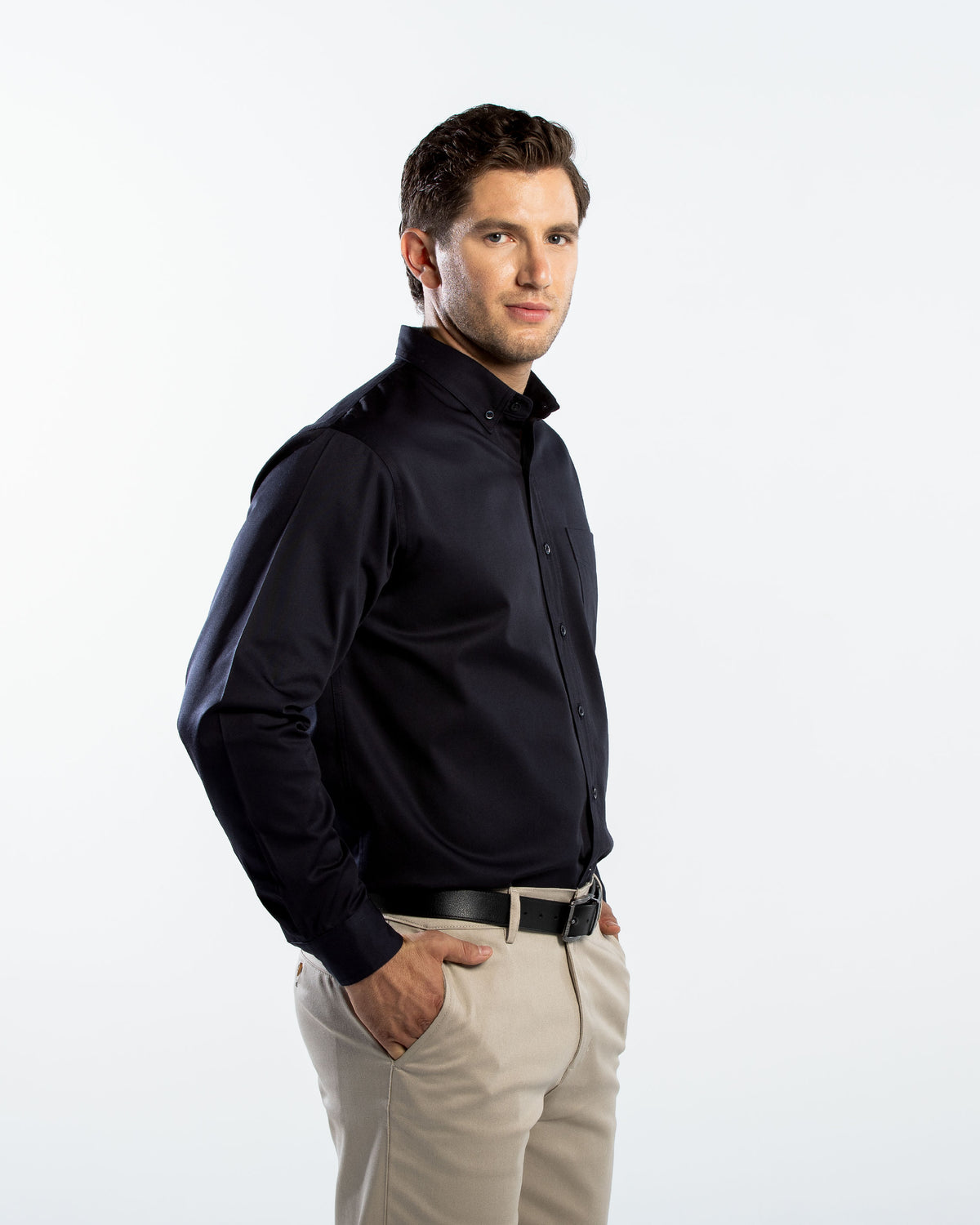 Camisa Hombre Manga Larga Polycotton