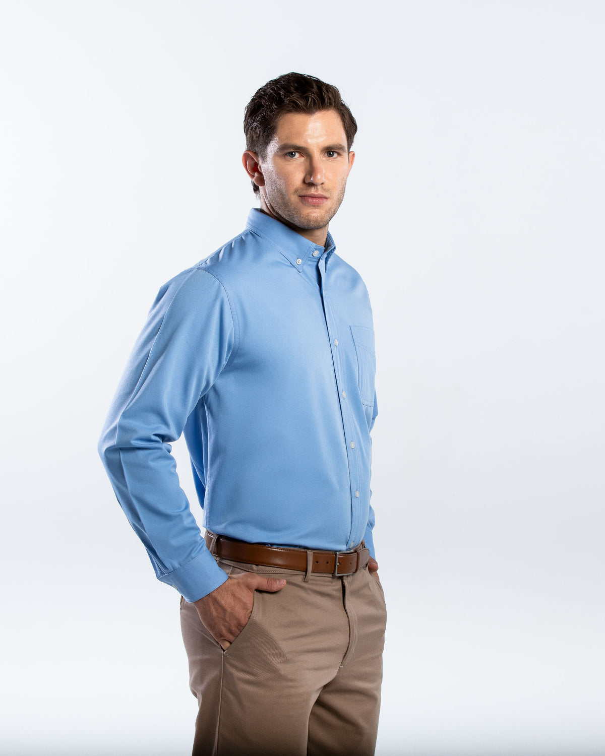 Camisa Hombre Manga Larga Polycotton