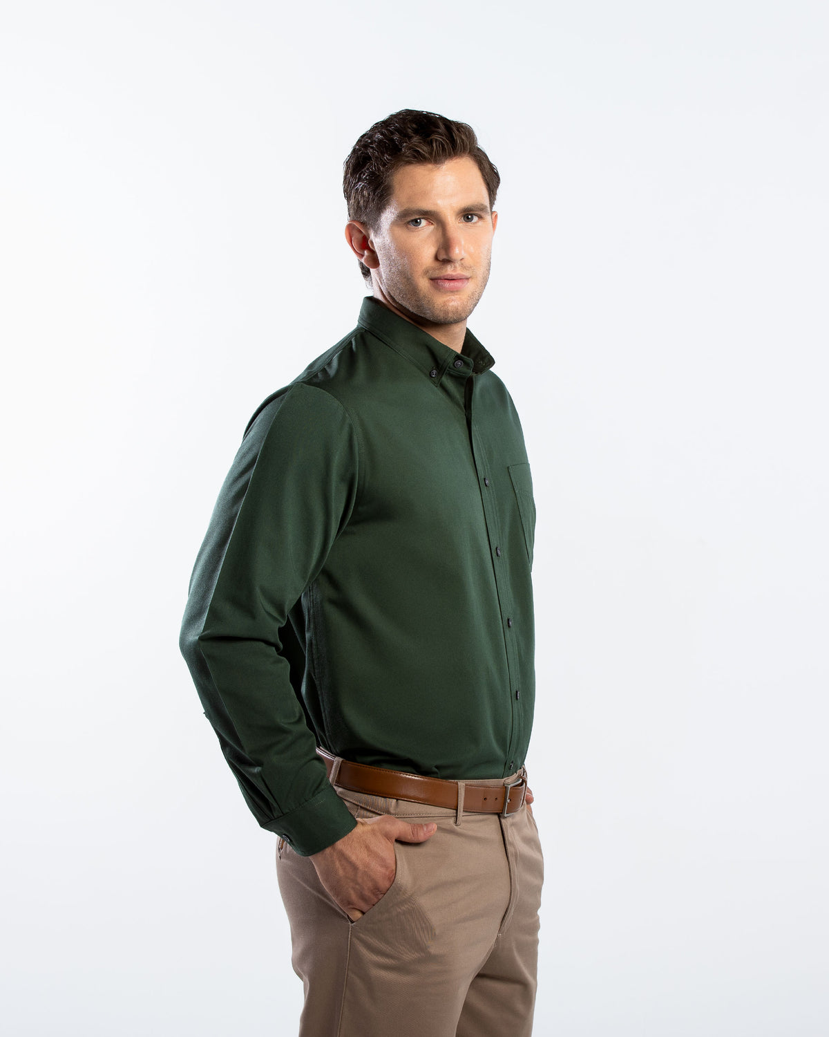 Camisa Hombre Manga Larga Polycotton