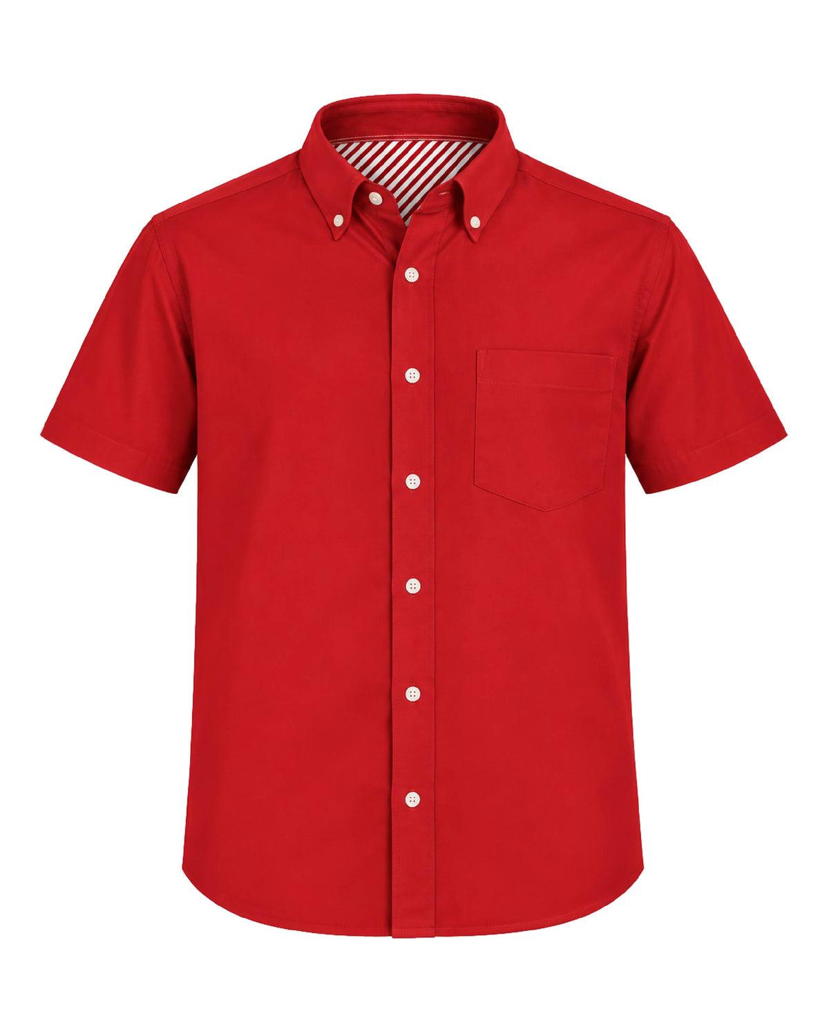Polycotton Manga Corta Camisa Hombre