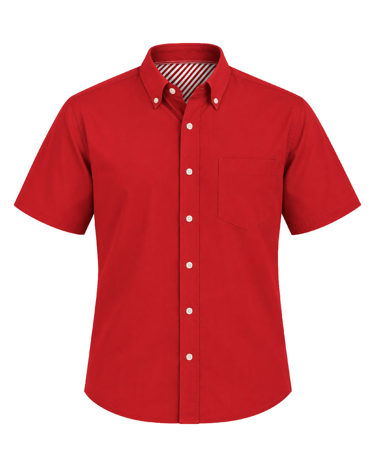 Polycotton Manga Corta Camisa Hombre