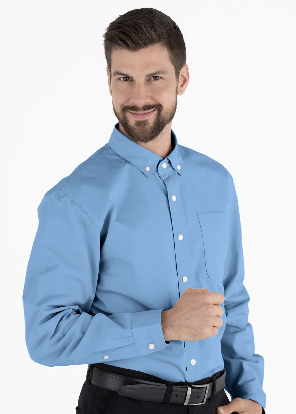 10 Camisas Hombre Manga Larga Polycotton