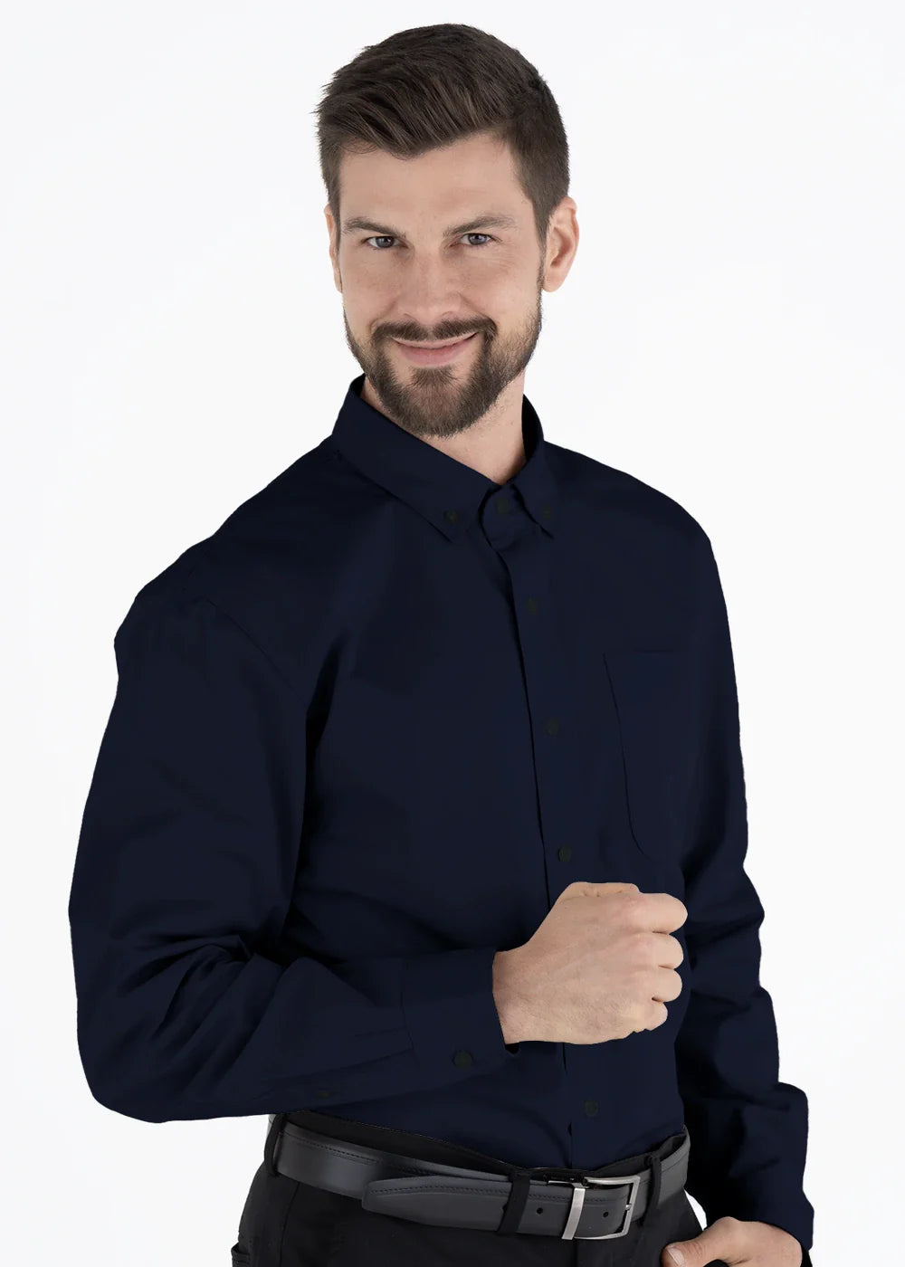 10 Camisas Hombre Manga Larga Polycotton