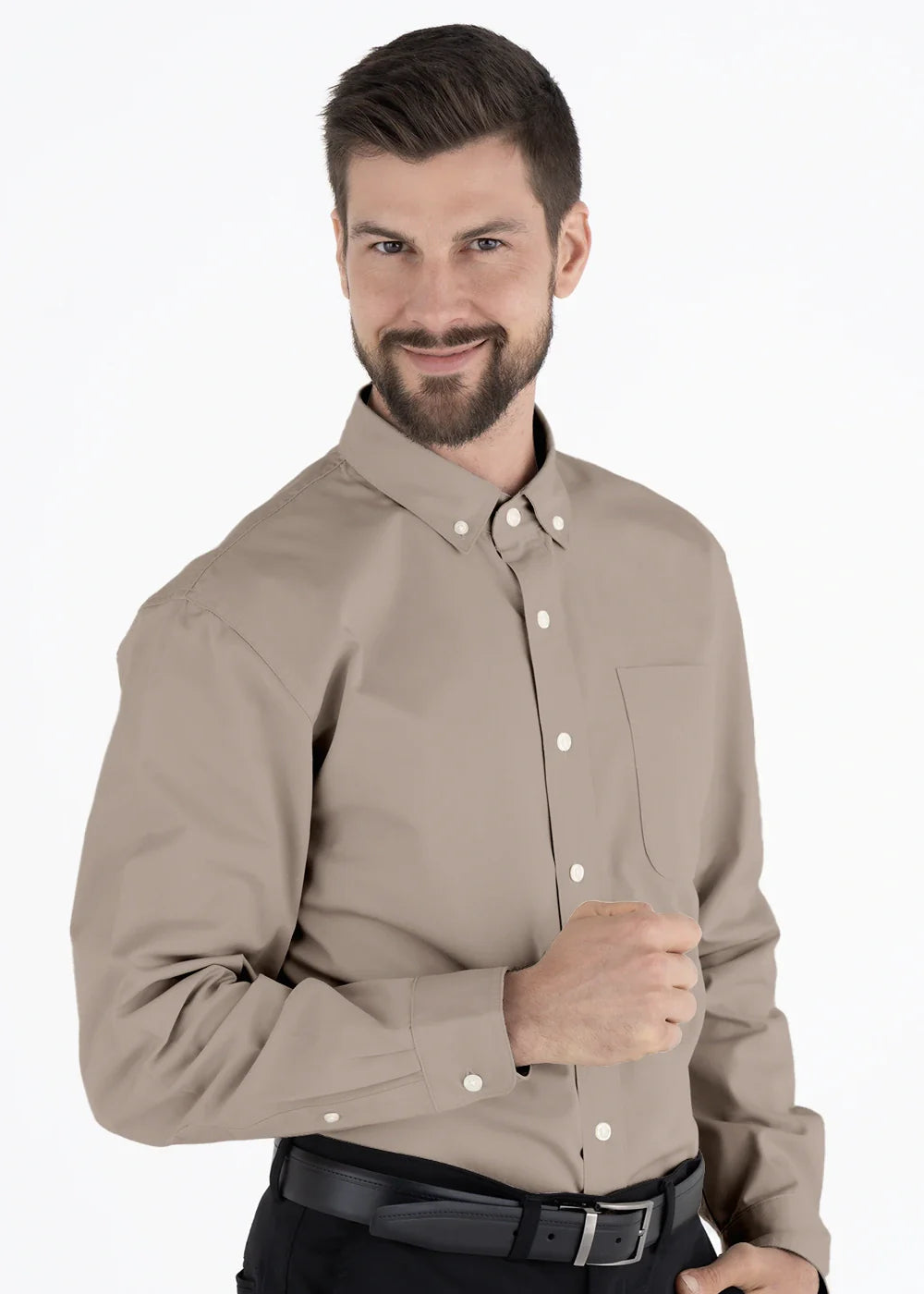 10 Camisas Hombre Manga Larga Polycotton