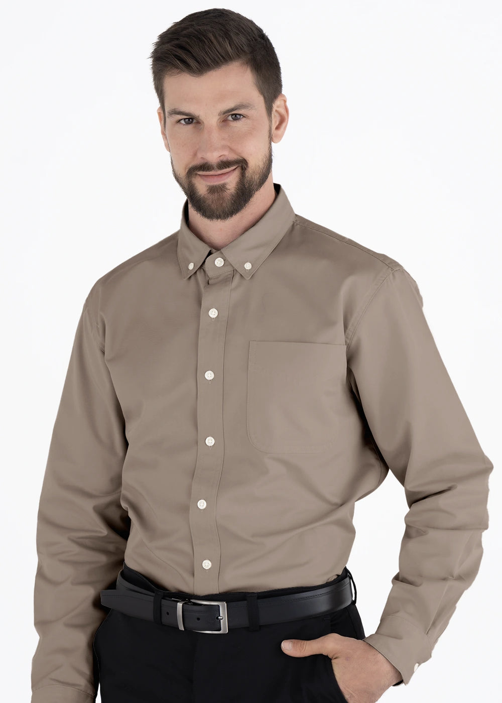 Camisa Hombre Manga Larga Polycotton