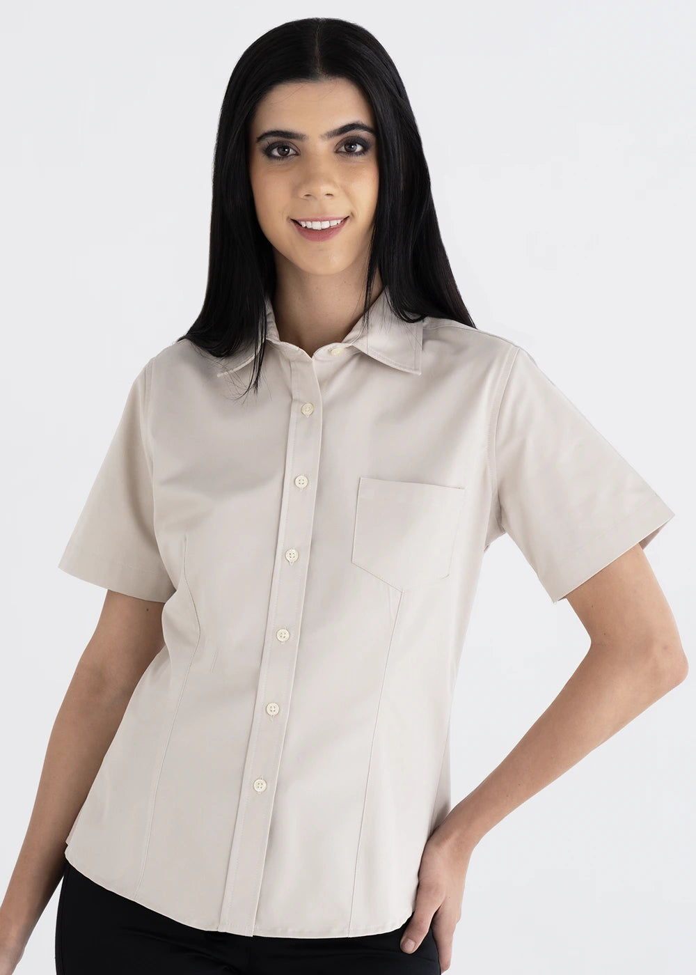 Blusa Mujer Manga Corta Polycotton