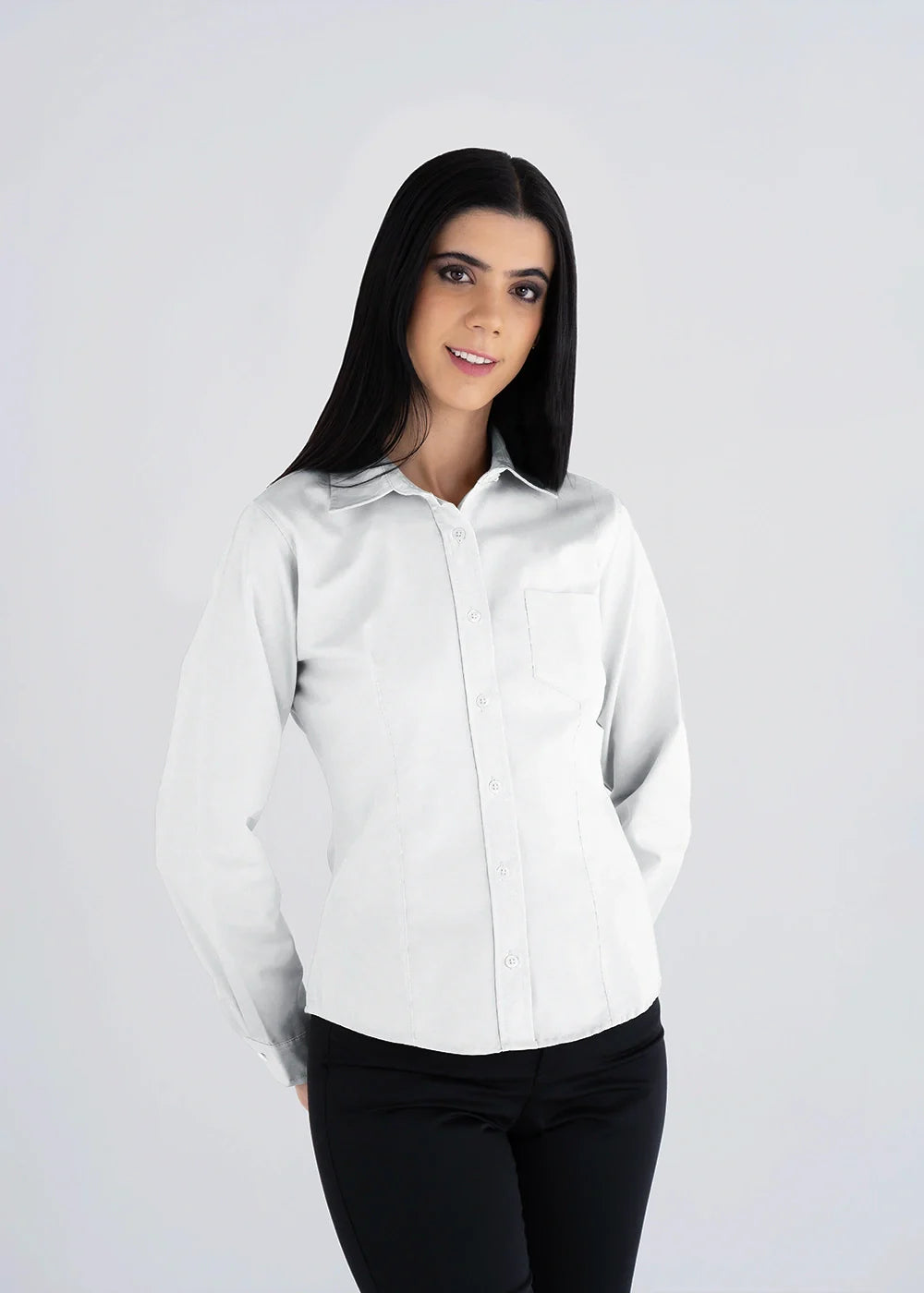 10 Blusas Mujer Manga Larga Polycotton