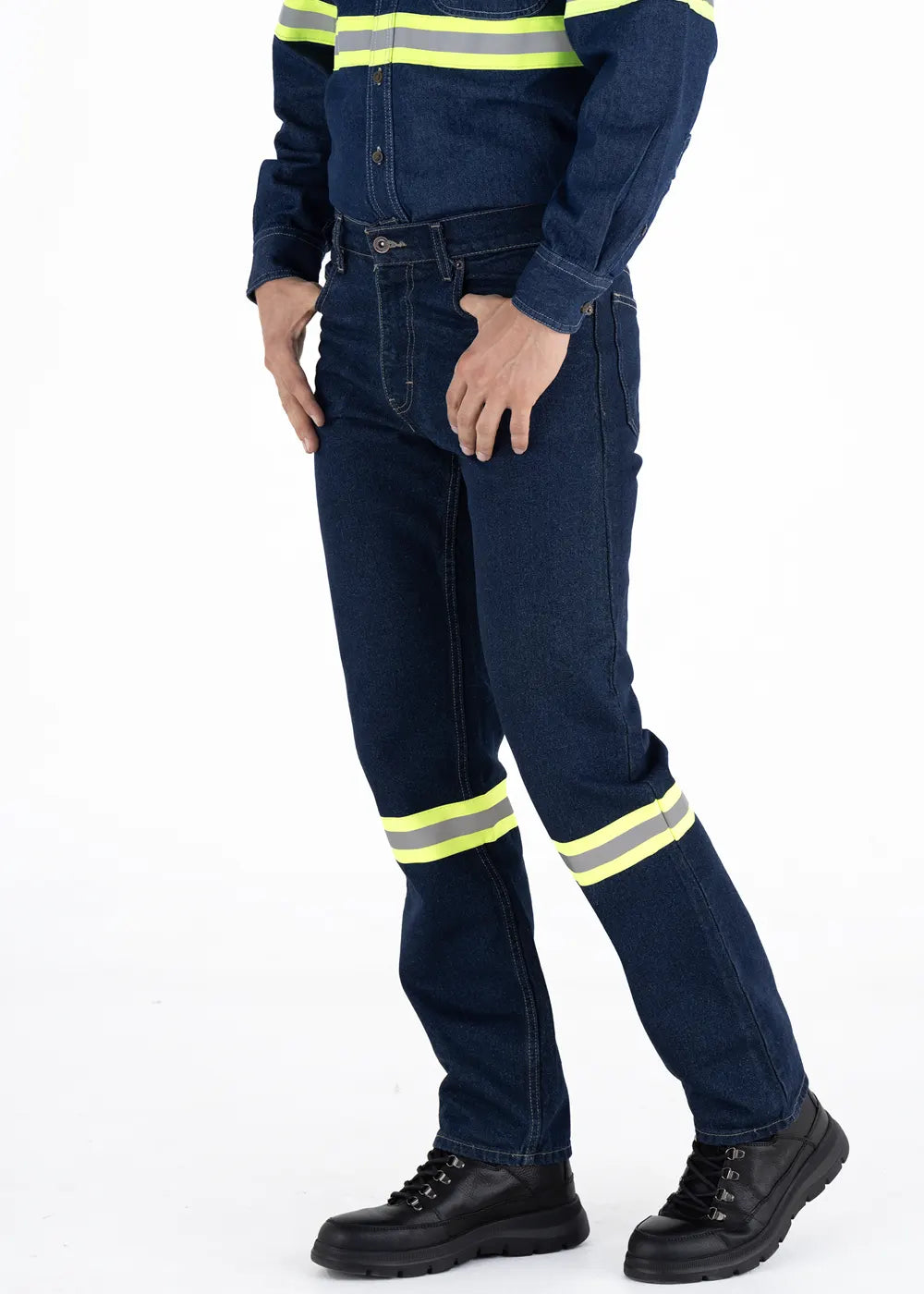 Pantalón Hombre Mezclilla Rinse Reflejante – Mezclilla