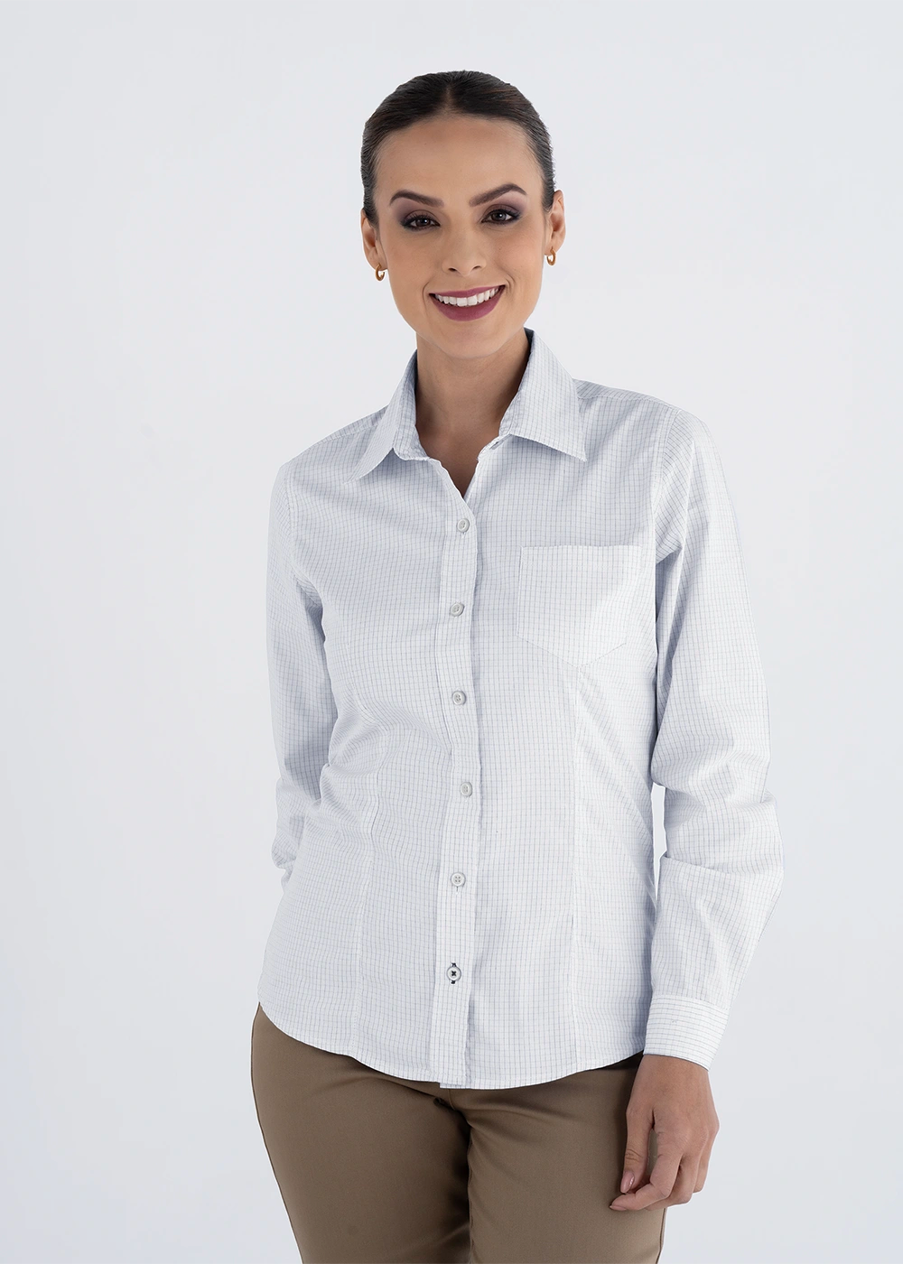 BLUSA SCACHI BLANCO MANGA LARGA