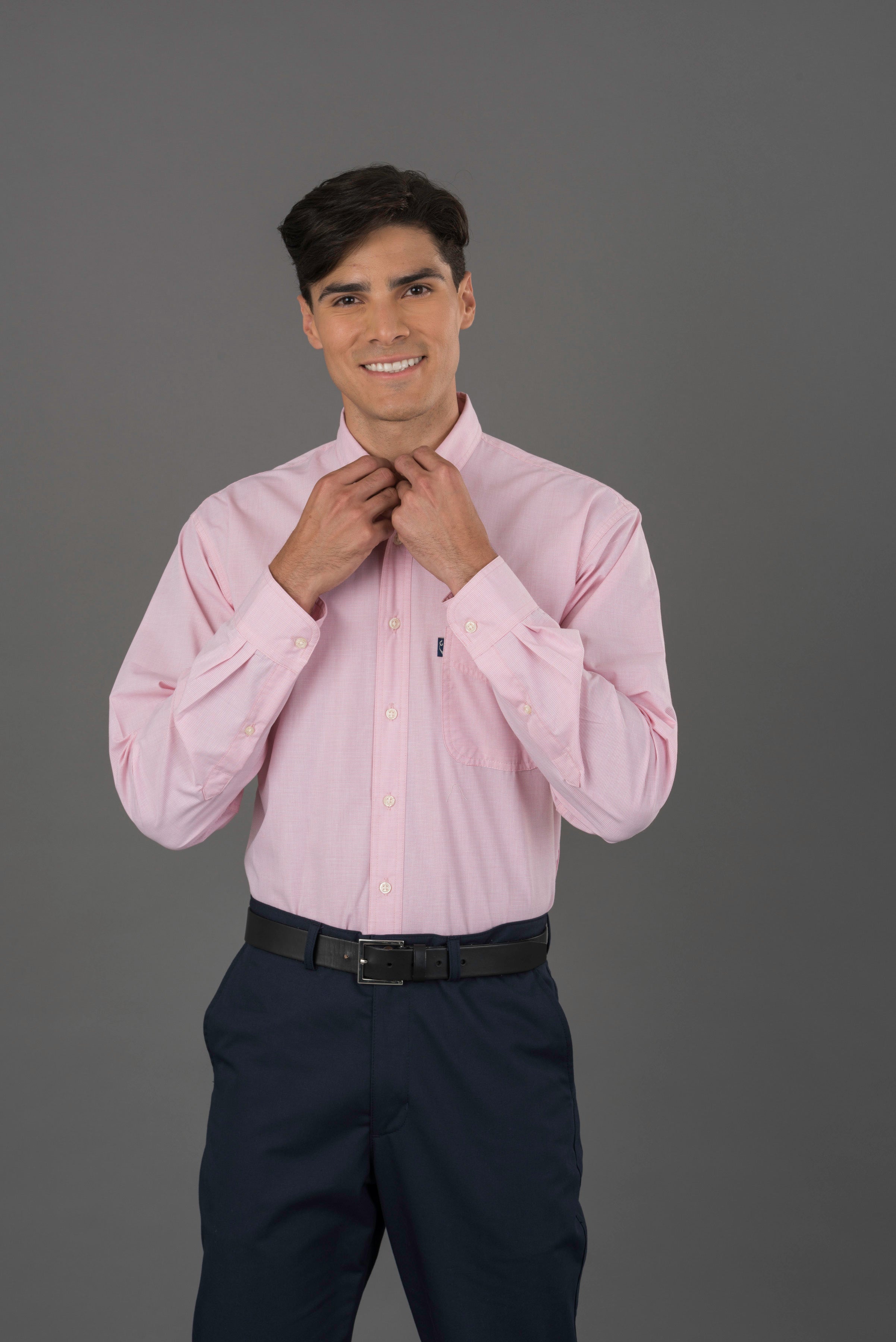 CAMISA DUBLIN ROSA MANGA LARGA