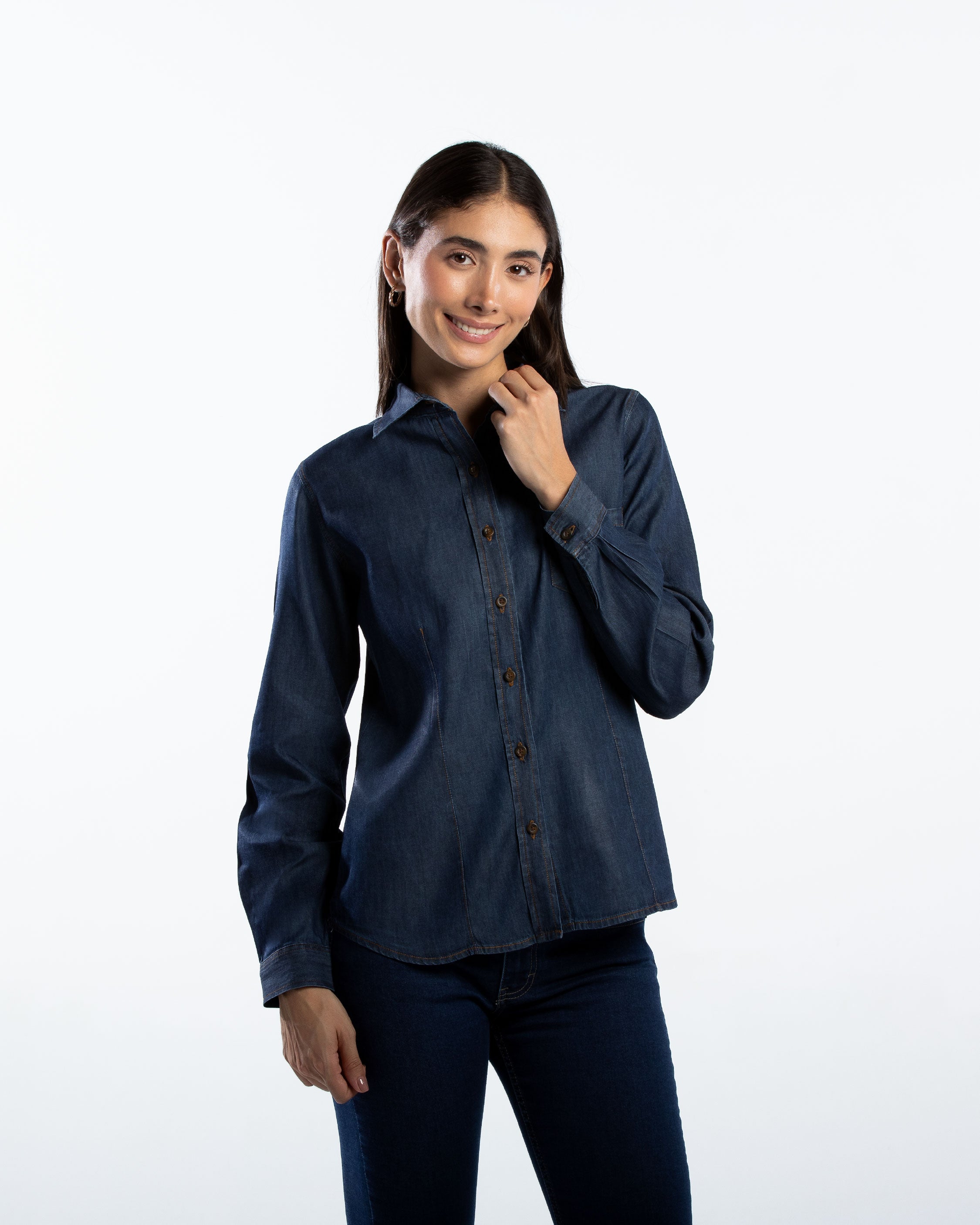 BLUSA MEZCLILLA LIGH MANGA LARGA 4 ONZ