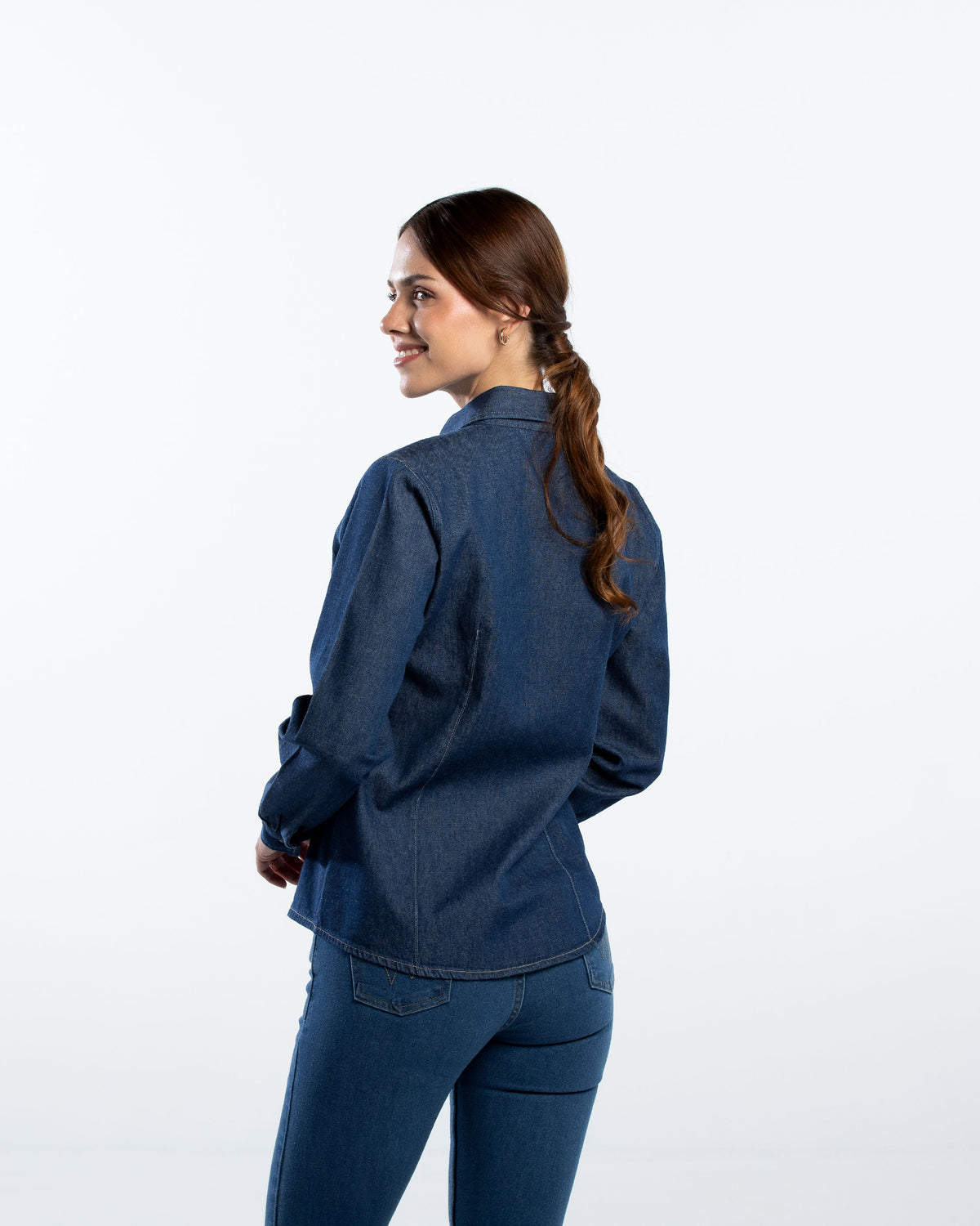 Blusa Mujer Mezclilla Manga Larga Stone