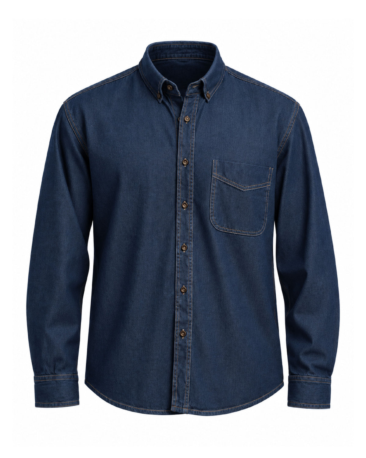 Camisa Hombre Manga Larga Mezclilla Stone