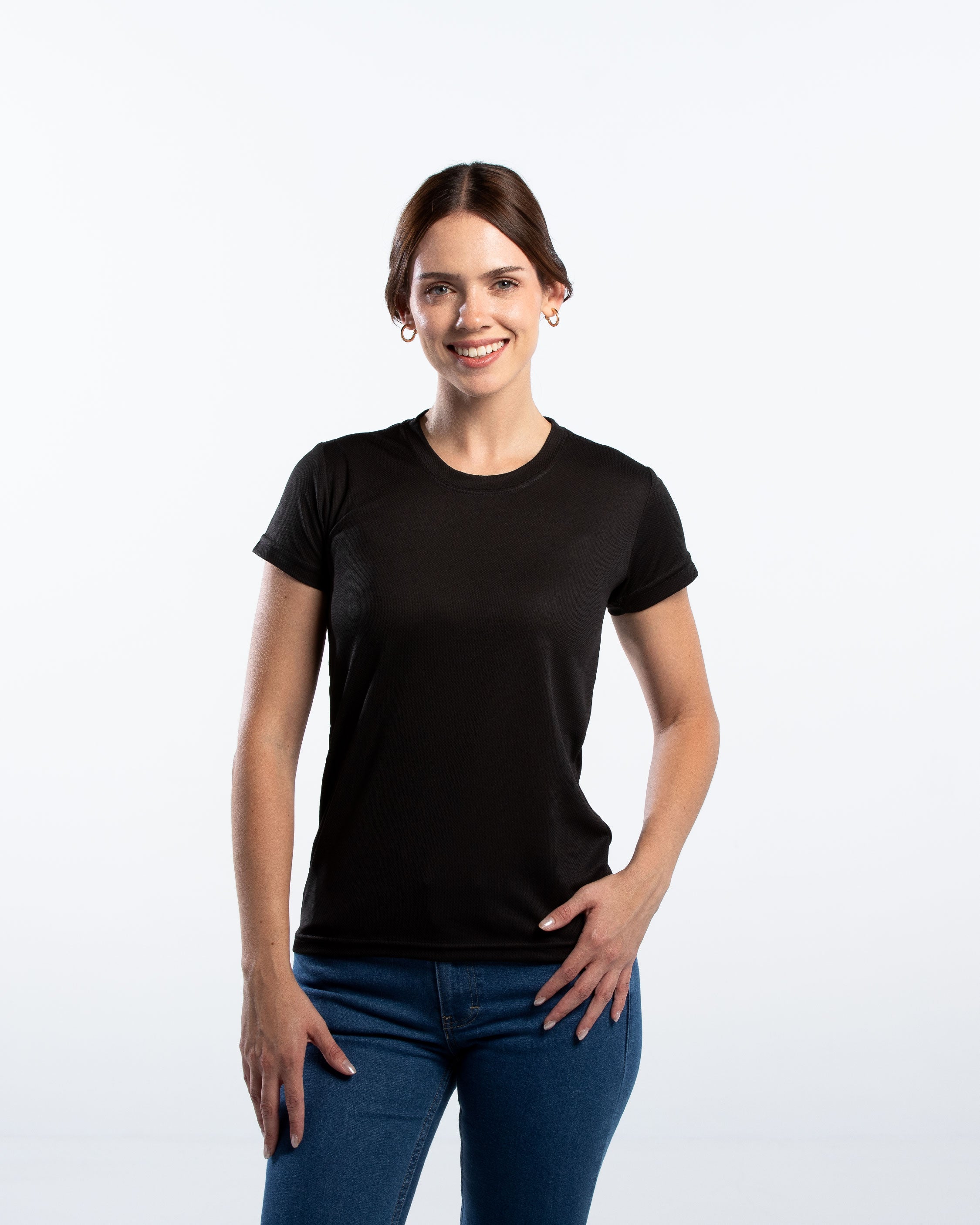 Playera Cuello Redondo Mujer Manga Corta Crew