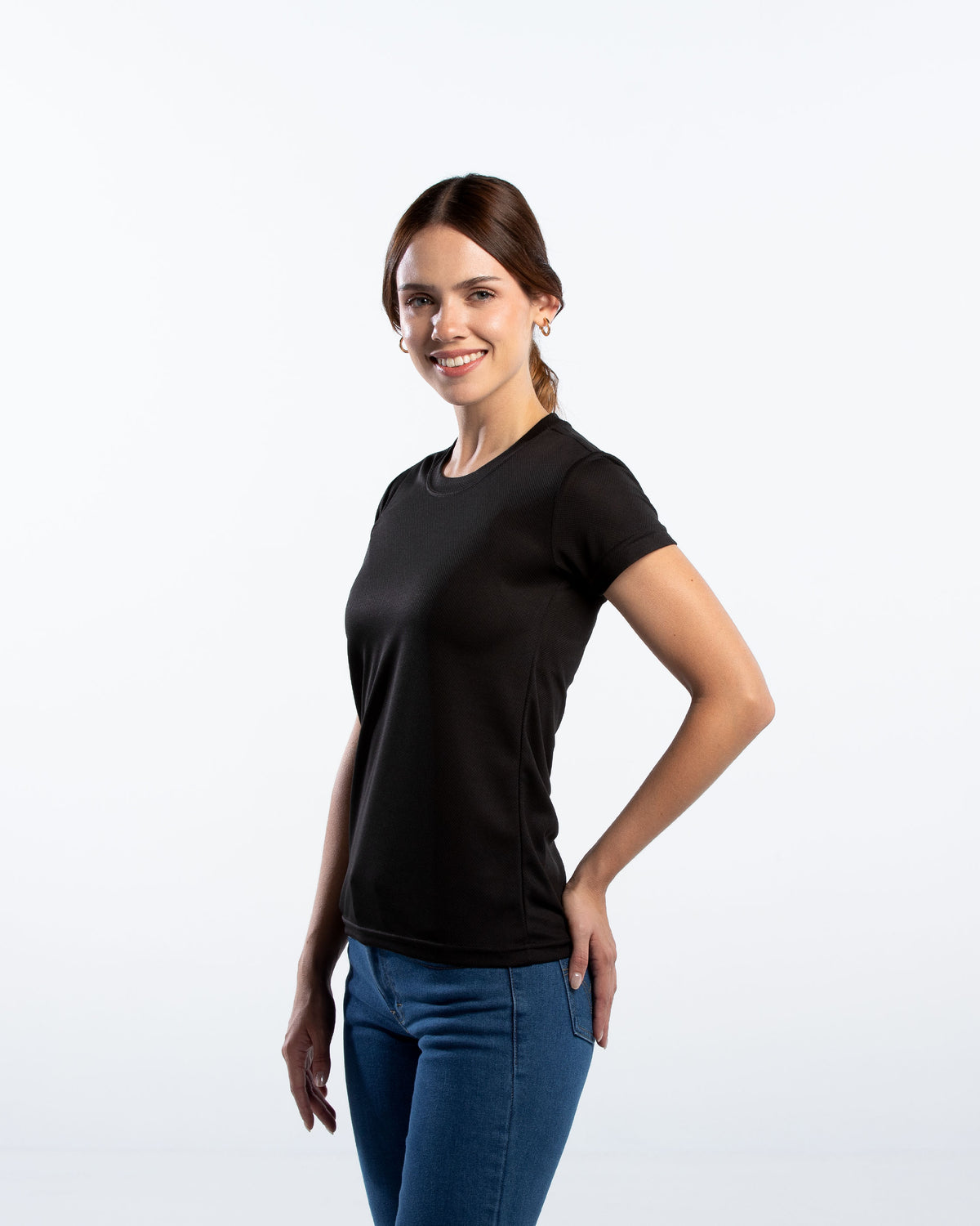 Playera Cuello Redondo Mujer Manga Corta Crew