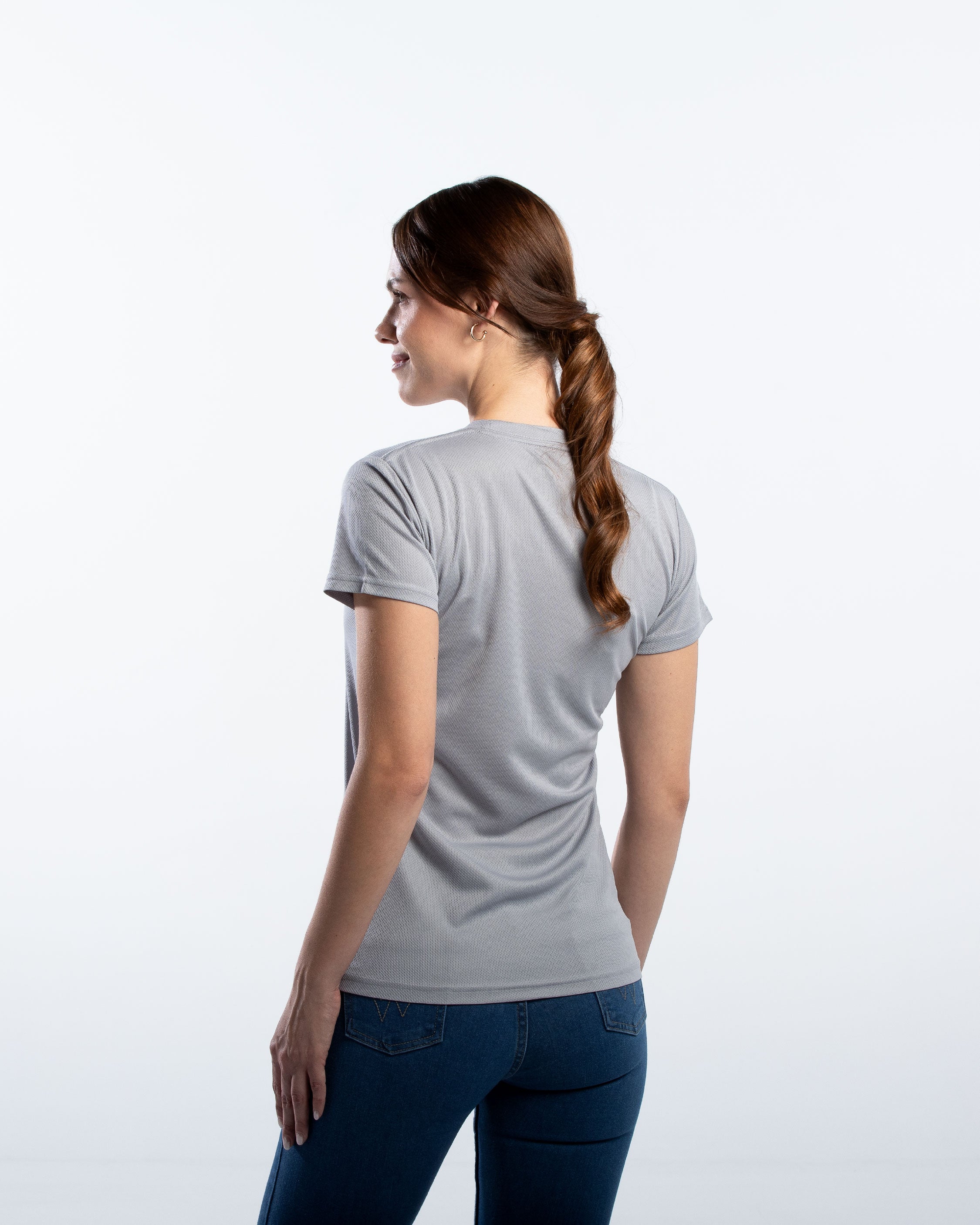 Playera Cuello Redondo Mujer Manga Corta Crew