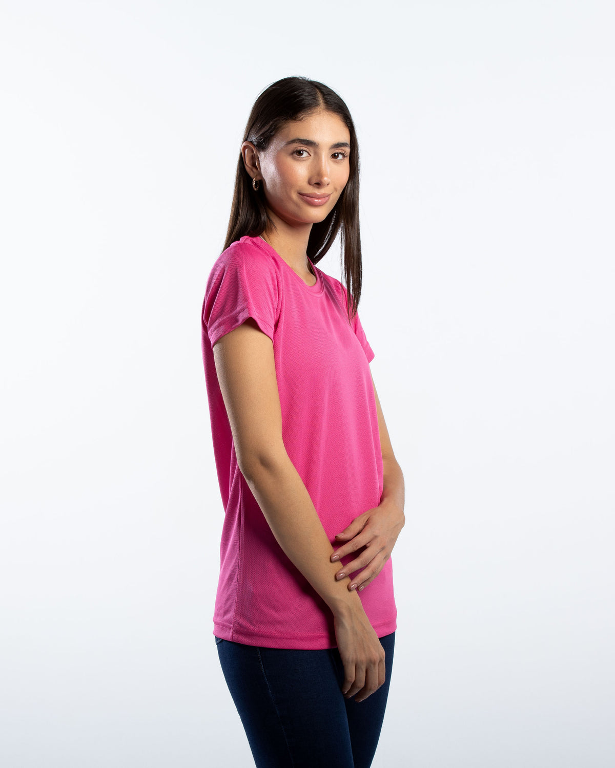 Playera Cuello Redondo Mujer Manga Corta Crew