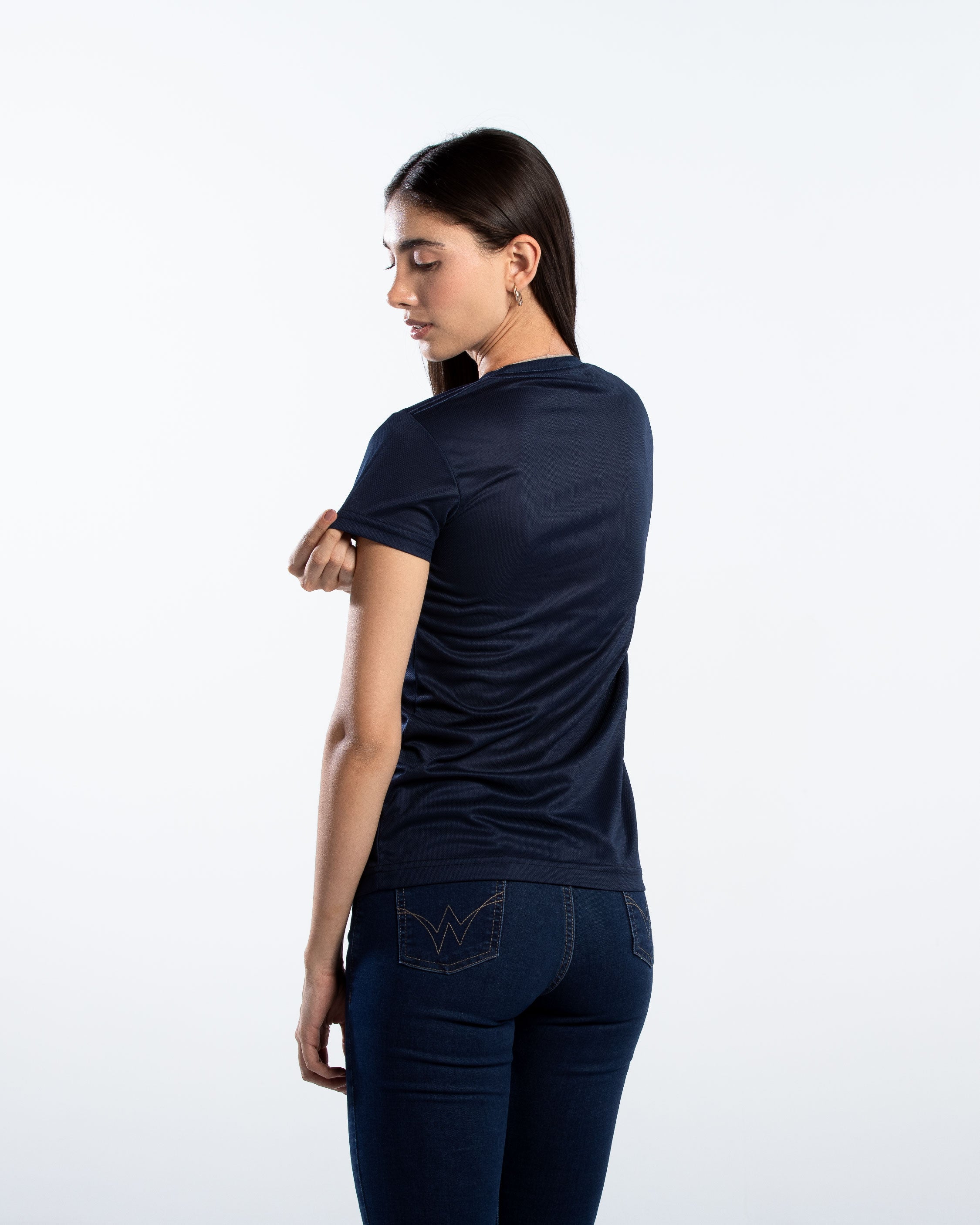 Playera Cuello Redondo Mujer Manga Corta Crew