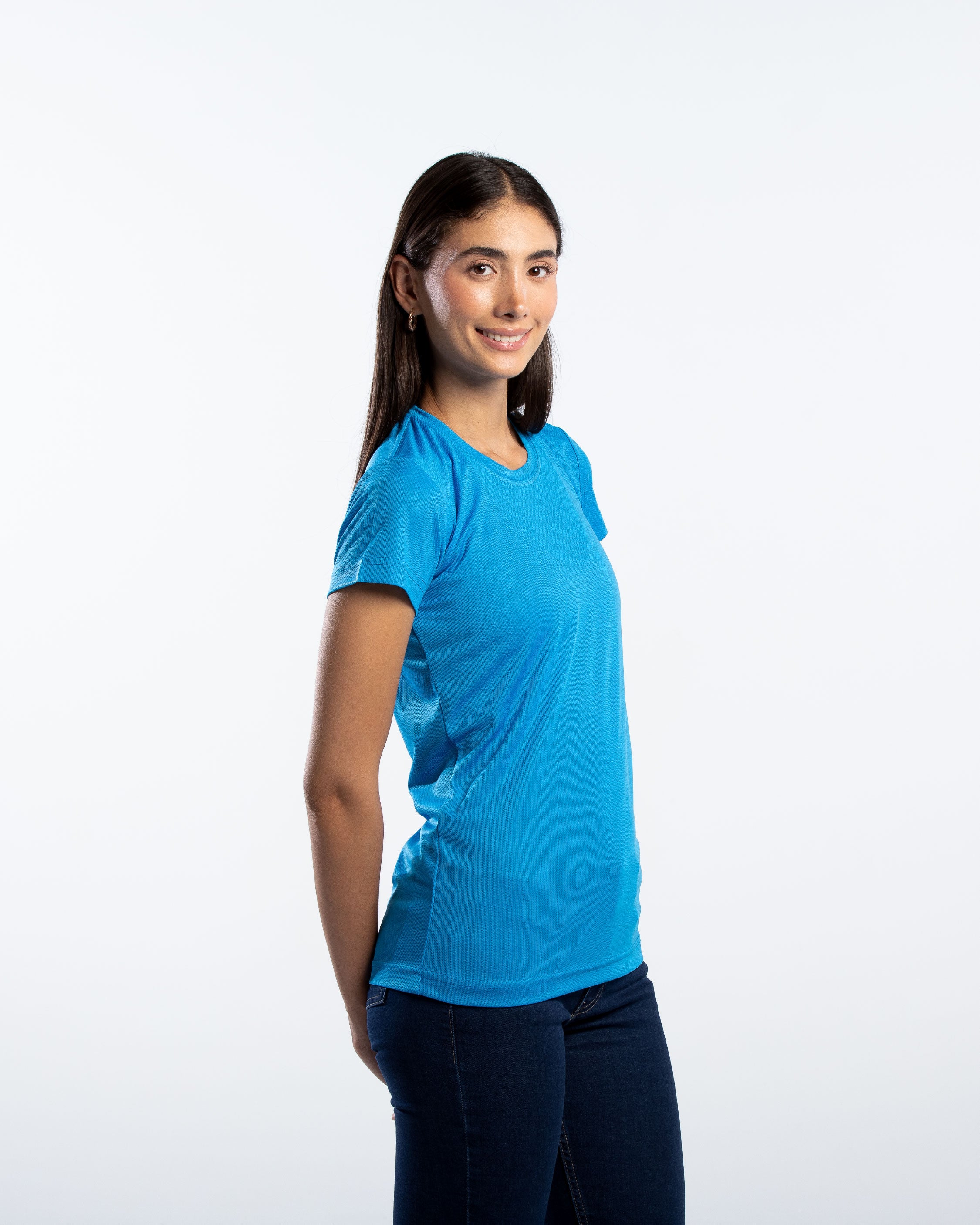 Playera Cuello Redondo Mujer Manga Corta Crew