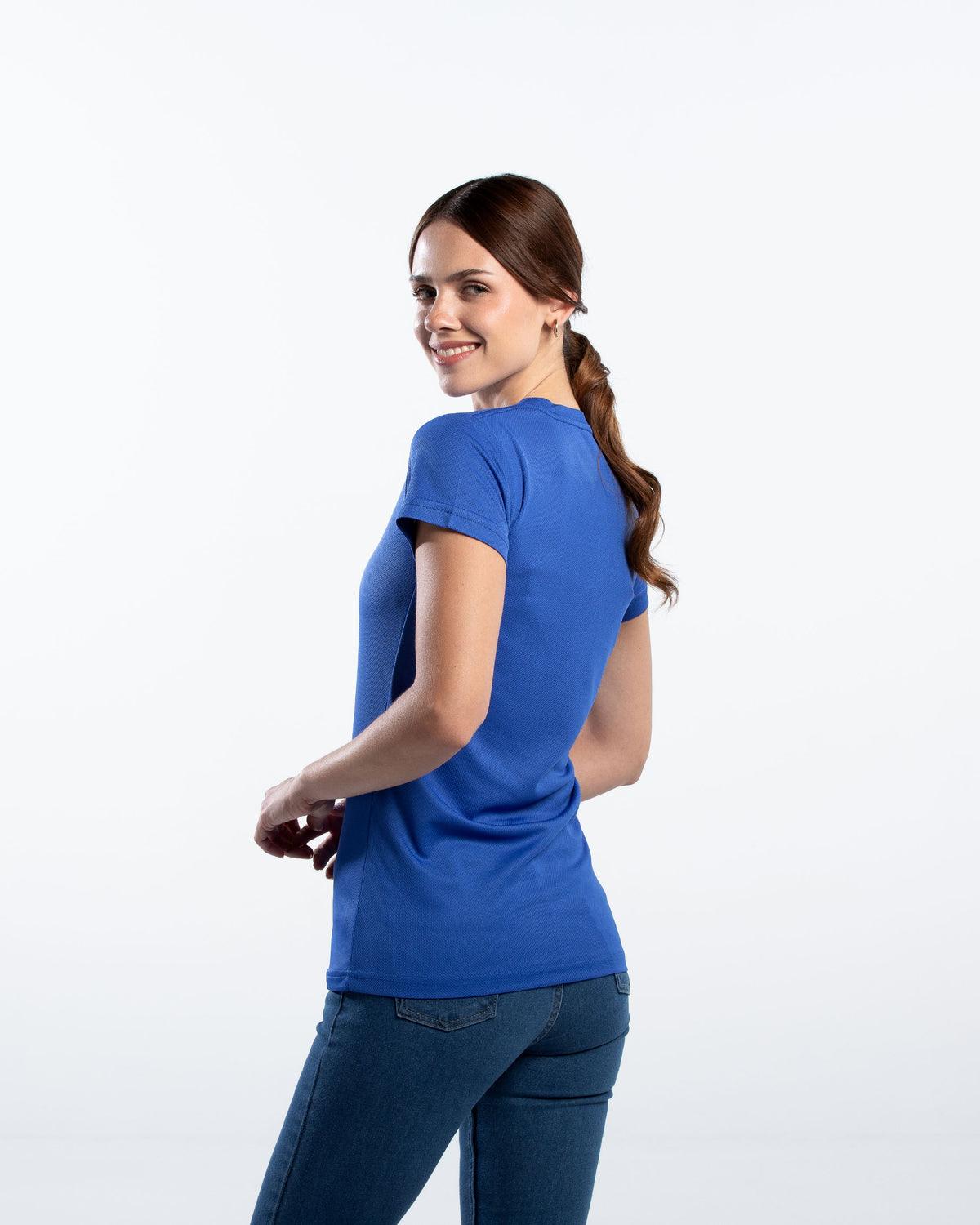 Playera Cuello Redondo Mujer Manga Corta Crew
