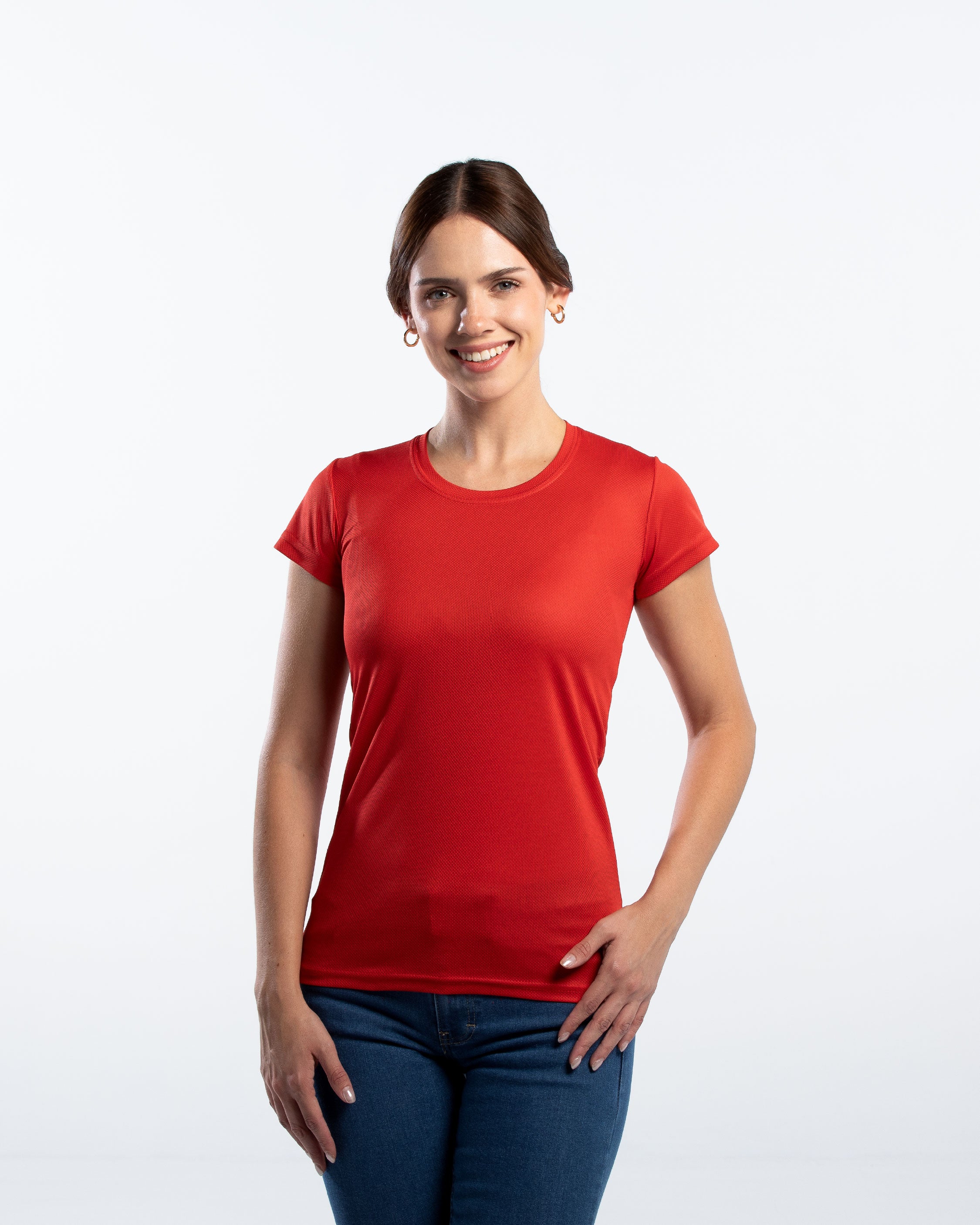 Playera Cuello Redondo Mujer Manga Corta Crew