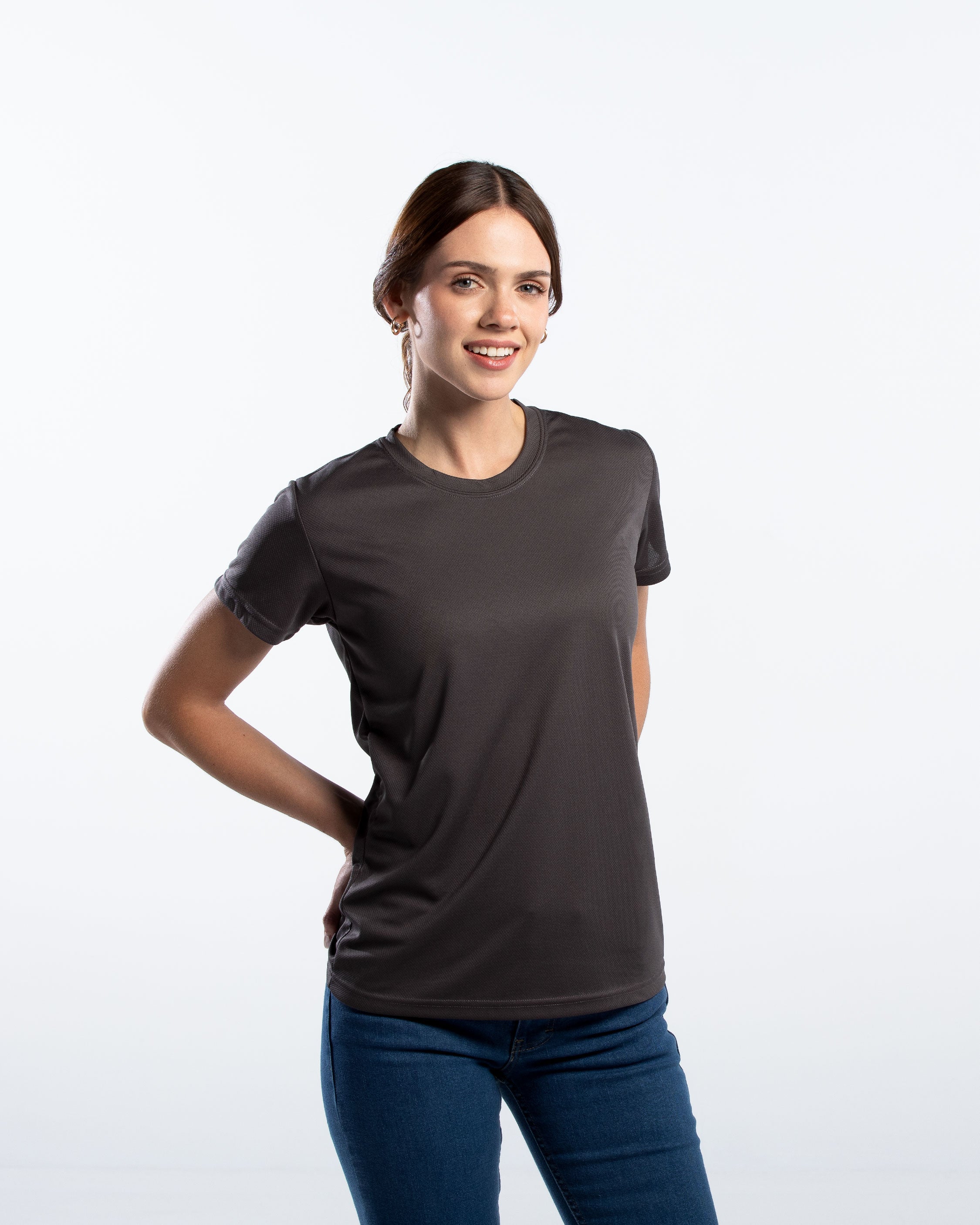 Playera Cuello Redondo Mujer Manga Corta Crew