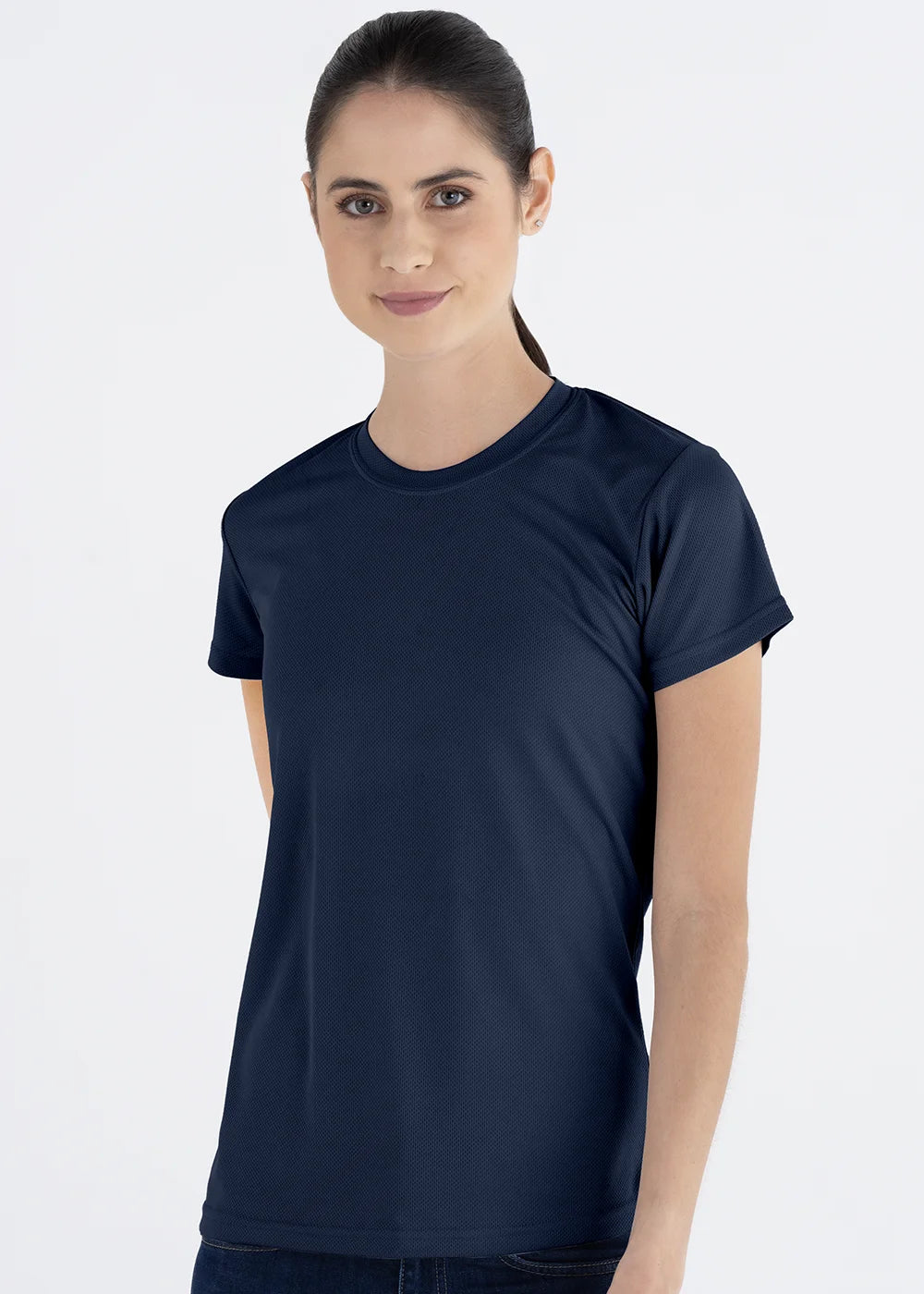 Playera Cuello Redondo Mujer Manga Corta Crew