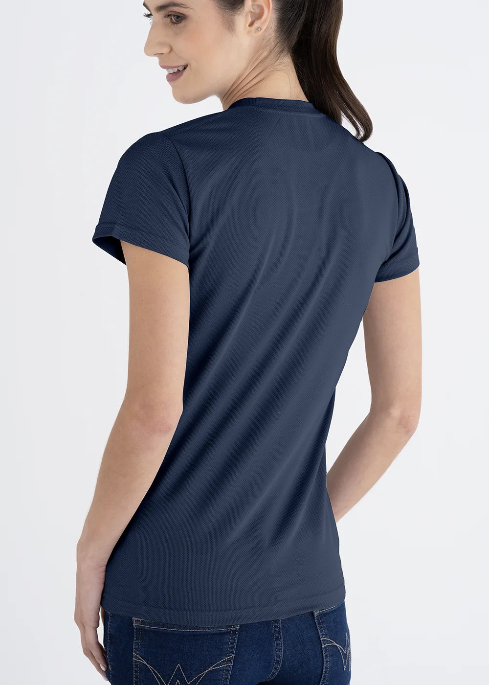 Playera Cuello Redondo Mujer Manga Corta Crew