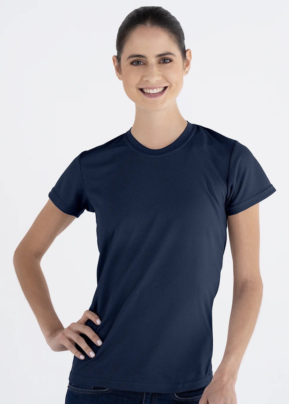 Playera Cuello Redondo Mujer Manga Corta Crew