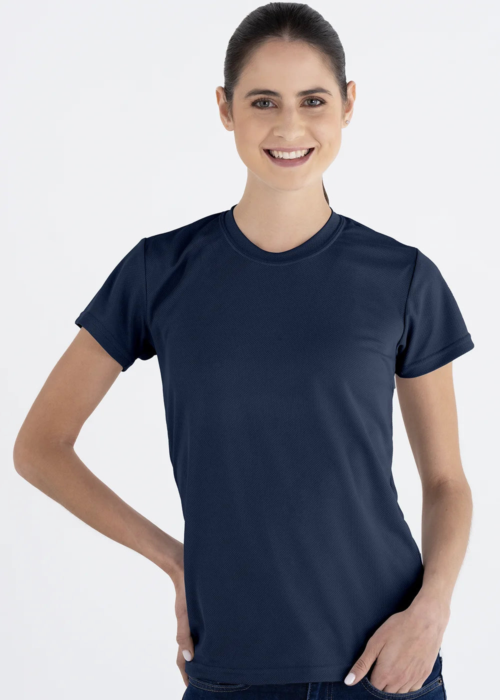 Playera Cuello Redondo Mujer Manga Corta Crew