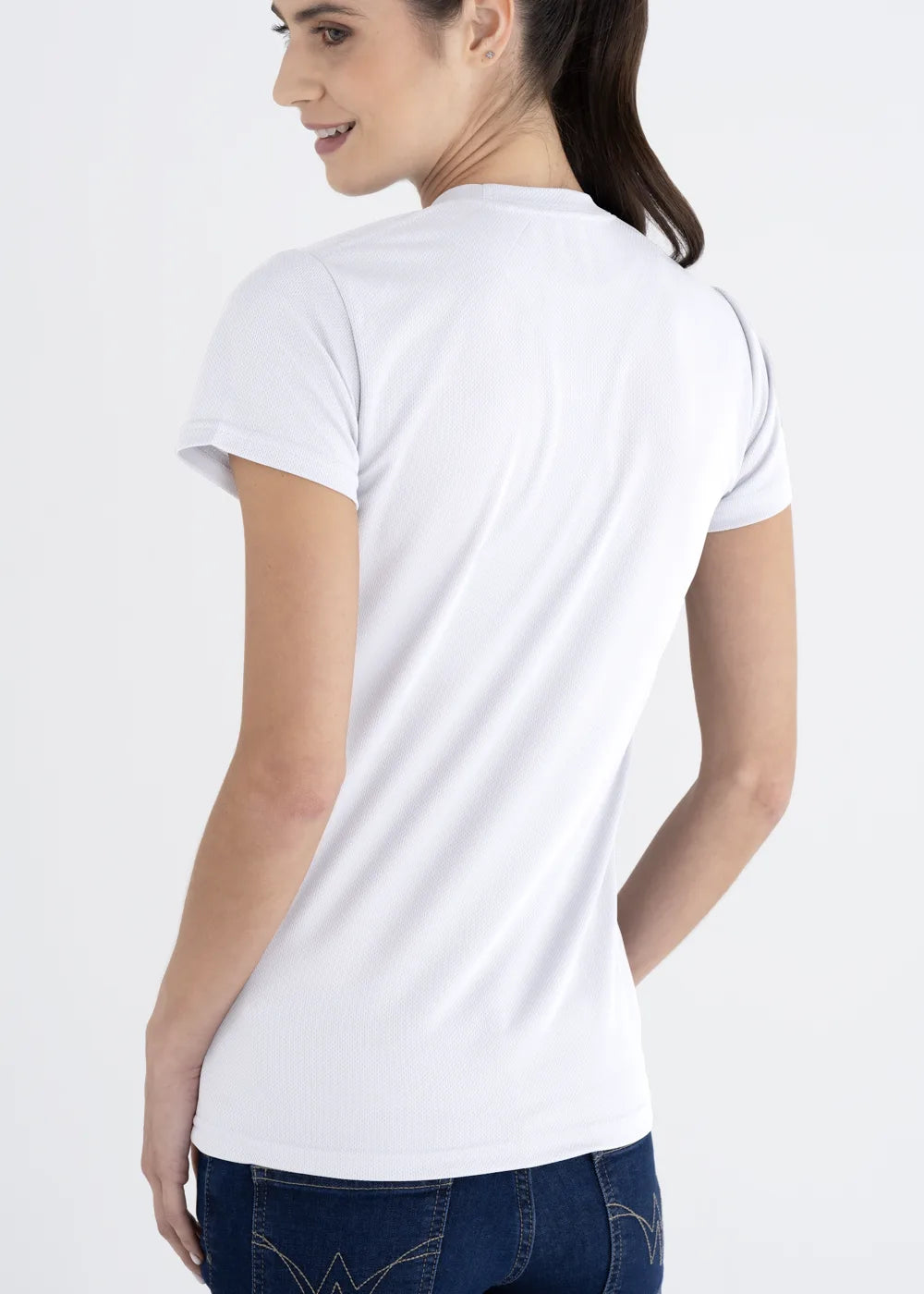 Playera Cuello Redondo Mujer Manga Corta Crew