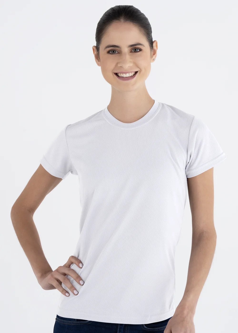 Playera Cuello Redondo Mujer Manga Corta Crew
